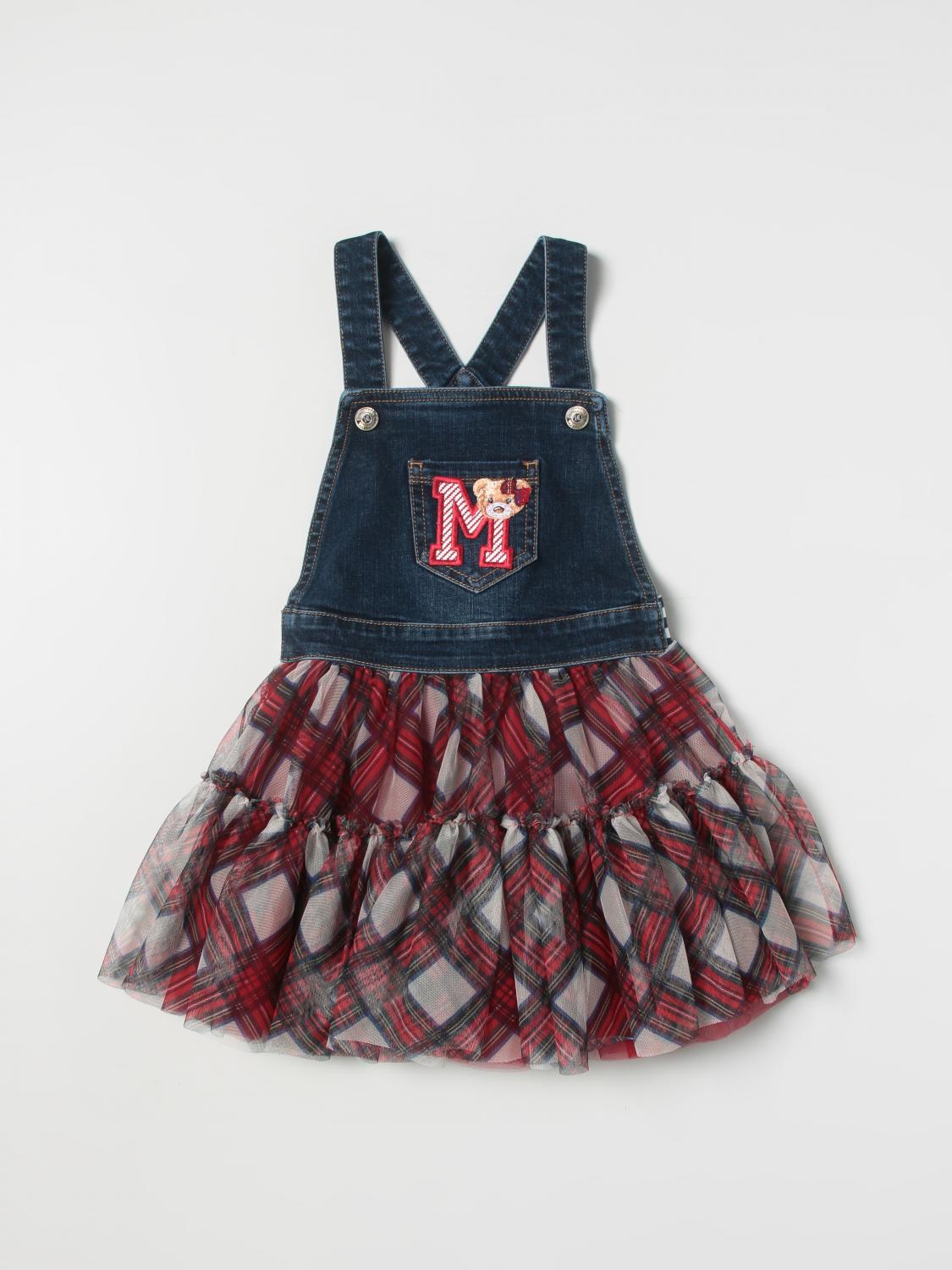 Salopette jeans con gonna tulle Monnalisa Bambina Abbigliamento Gonne Gonne di tulle 