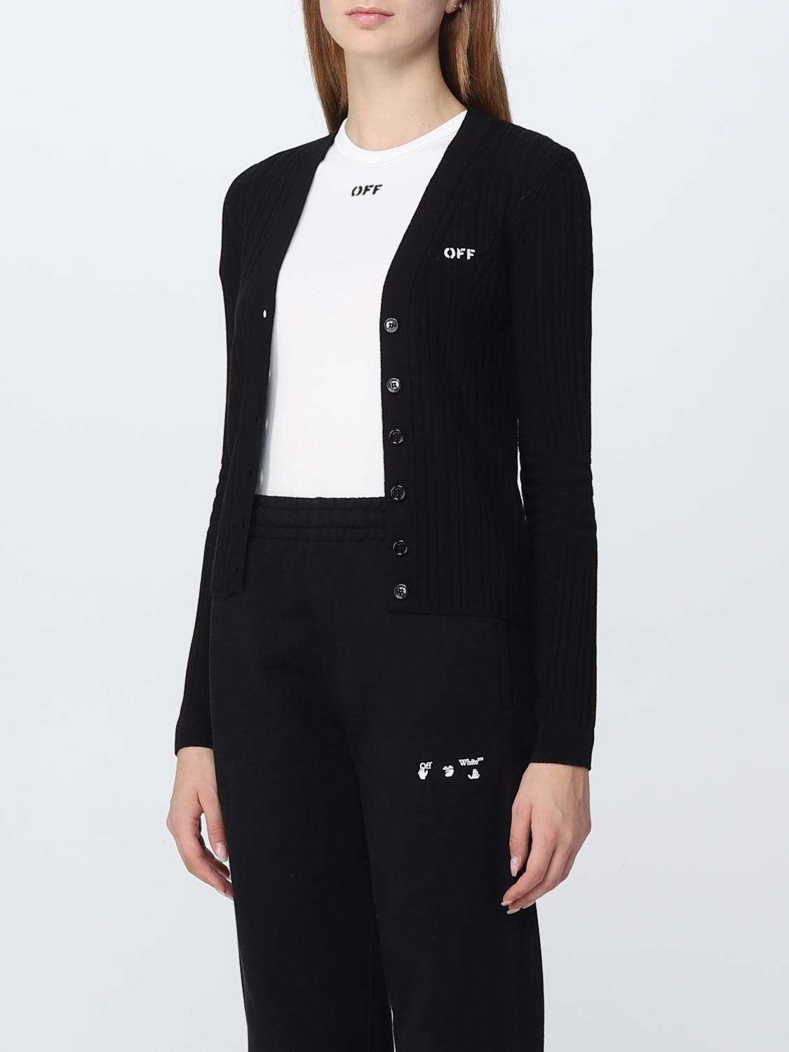 Cardigan Off-White Woman Color Black