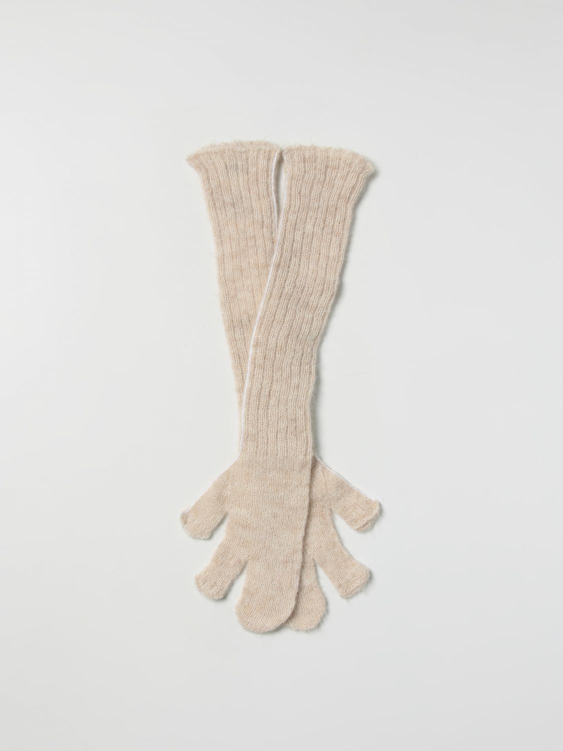 Margiela Gloves Men's Women's 23SS Luxury MM6 Classic Four Corner Seam  Label Knitting Tabi Winter Cold Proof Warm Wool - AliExpress