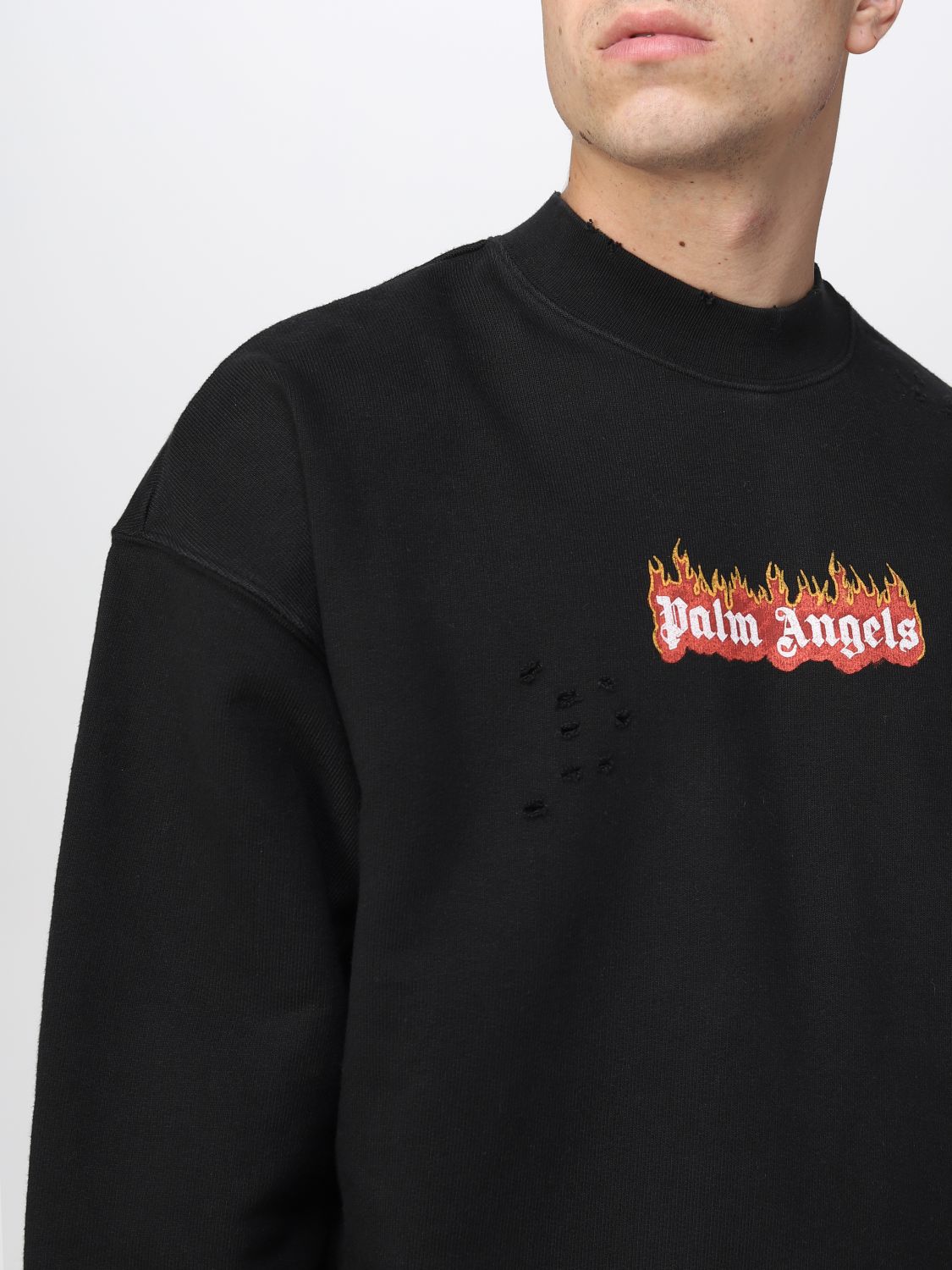 Sweatshirts & Sweaters Palm Angels - Monogram hoodie - PMBB136E23FLE0012903