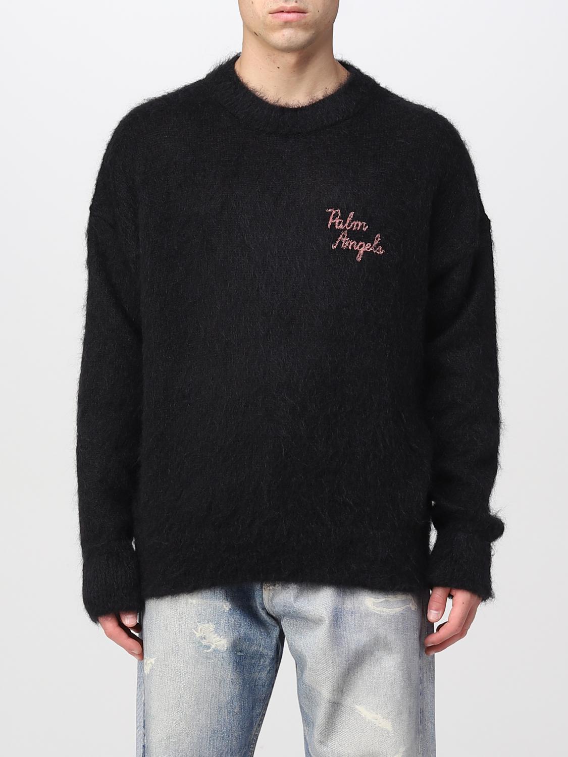 PALM ANGELS Maglia con maxi palma Nero Maglia Palm Angels
