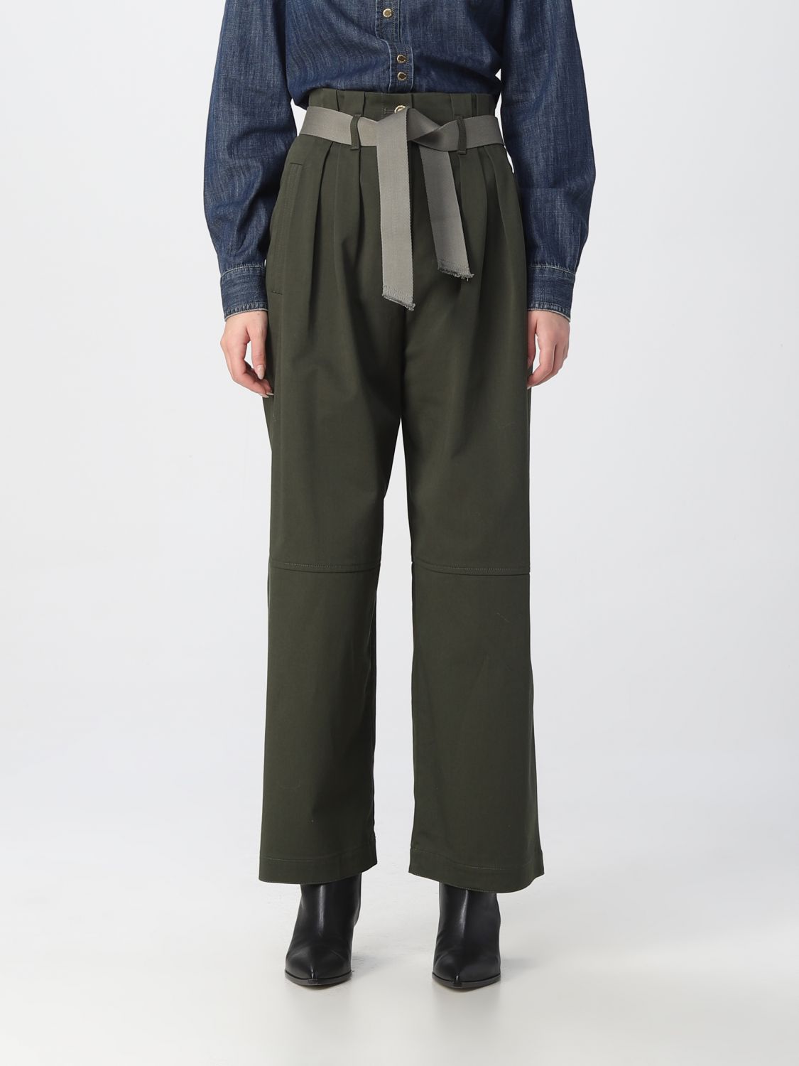 PINKO: pants for woman - Green | Pinko pants 1G189XA054 online on