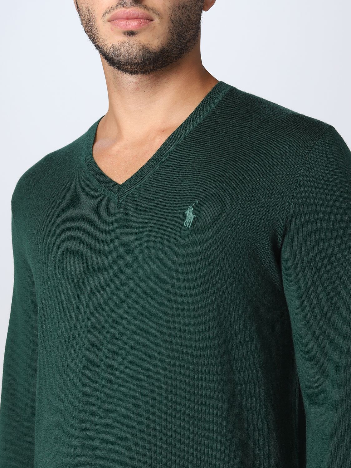 POLO RALPH LAUREN: sweater for man - Green | Polo Ralph Lauren sweater  710876848 online on 