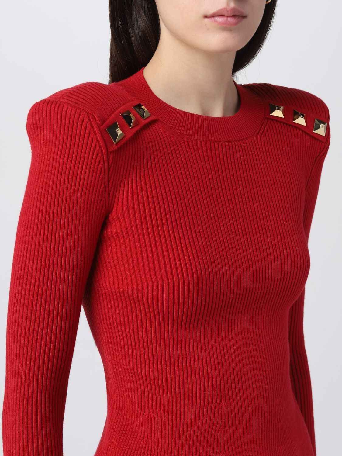 Elisabetta Franchi Cardigan Woman in Red Womens Clothing Jumpers and knitwear Jumpers 