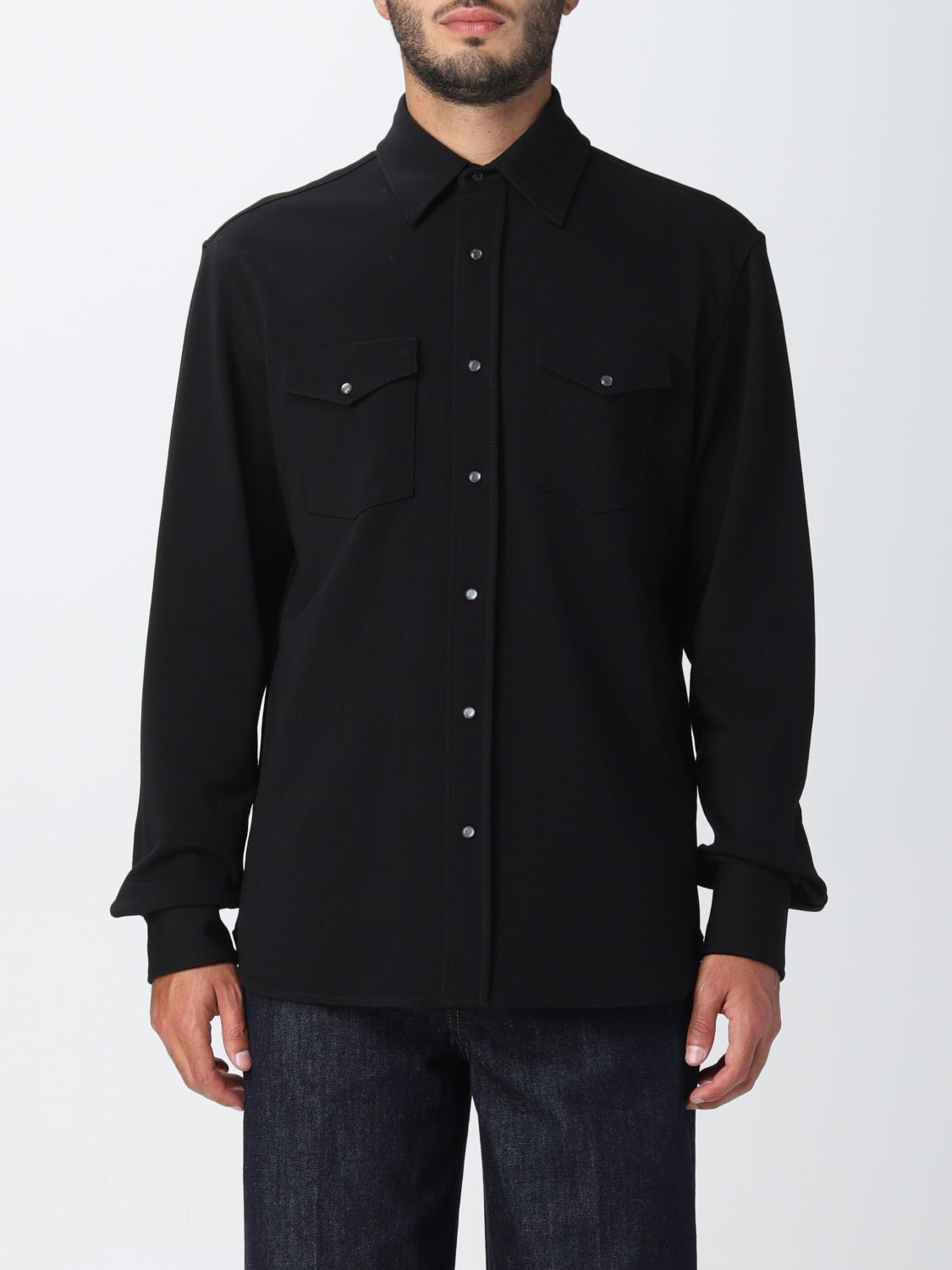 GRIFONI: shirt for man - Black | Grifoni shirt GJ12003059 online on ...