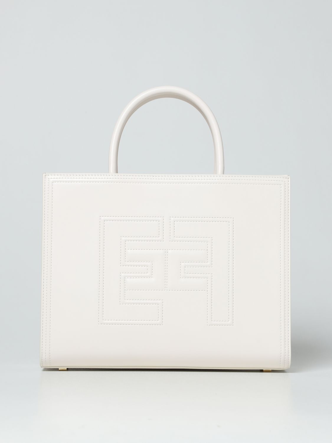 ELISABETTA FRANCHI: tote bags for woman - White | Elisabetta Franchi ...