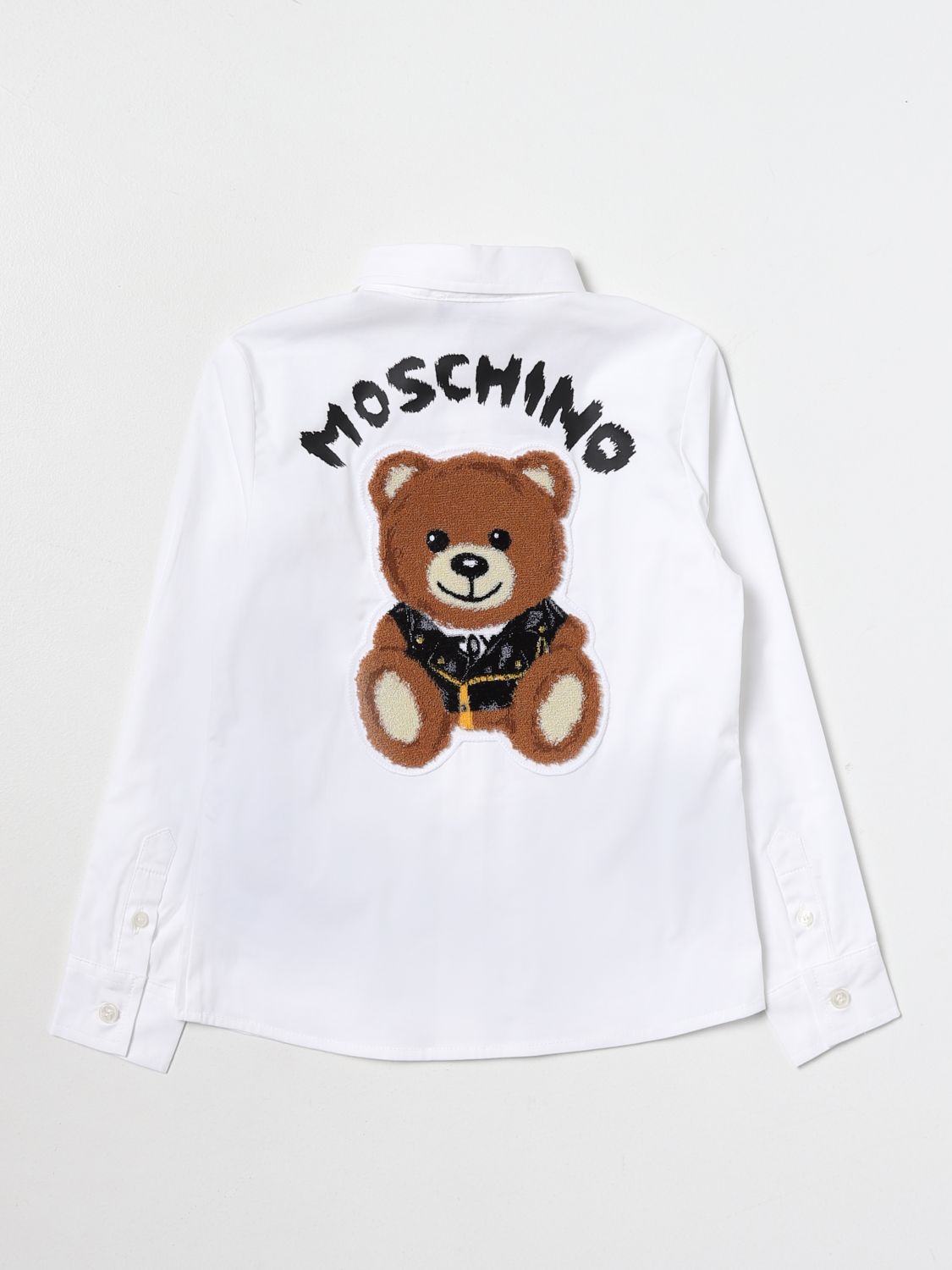 MOSCHINO KID: shirt for boys - White | Moschino Kid shirt HPC00FLMA01 ...