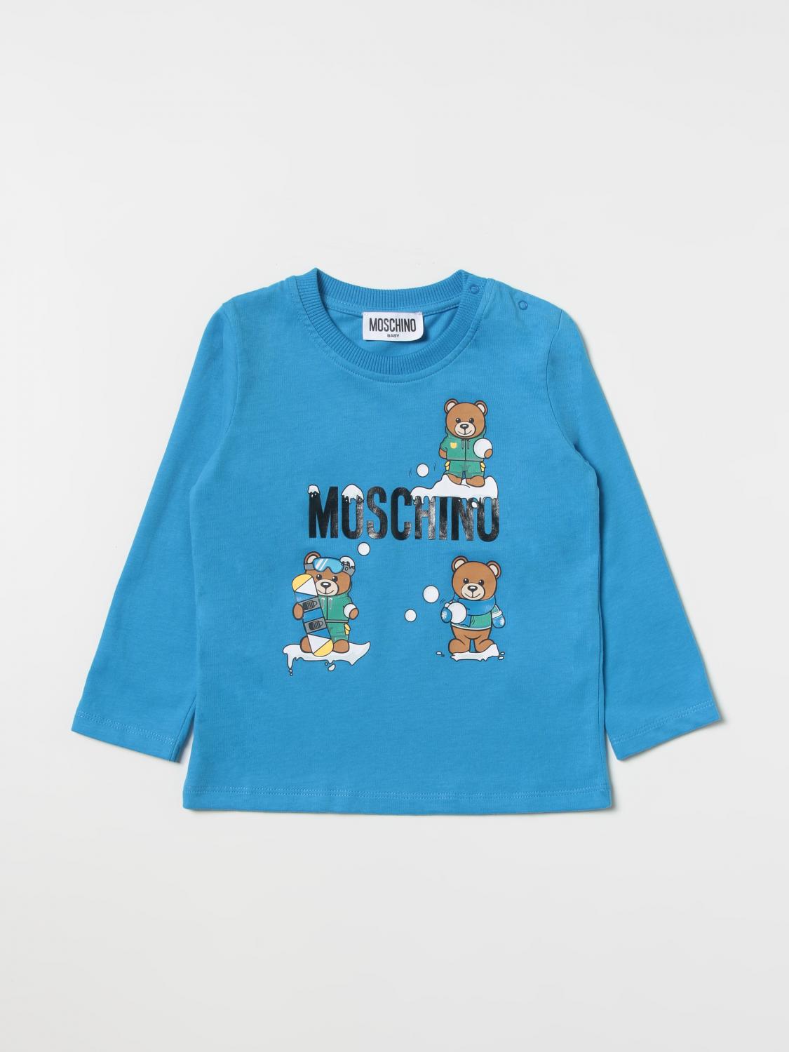 MOSCHINO BABY sweater for boys Ocean Moschino Baby sweater MOO00DLAA01 online at