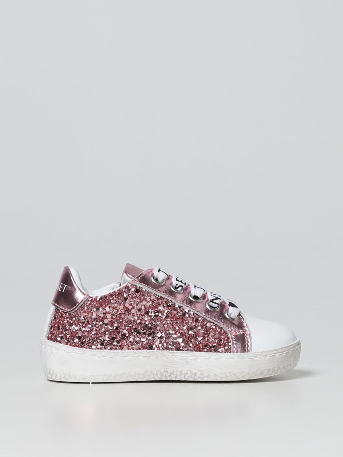 Giglio.com Bambina Scarpe Sneakers Sneakers con glitter Sneakers Monnalisa in pelle e glitter 