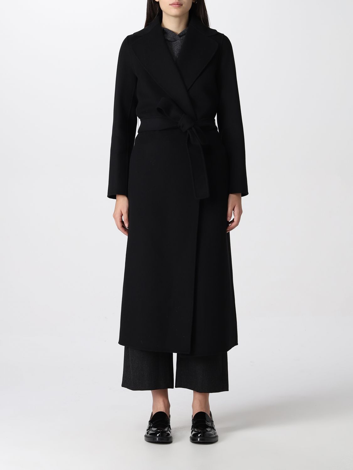 S MAX MARA: coat for woman - Black | S Max Mara coat 90160923600 online ...