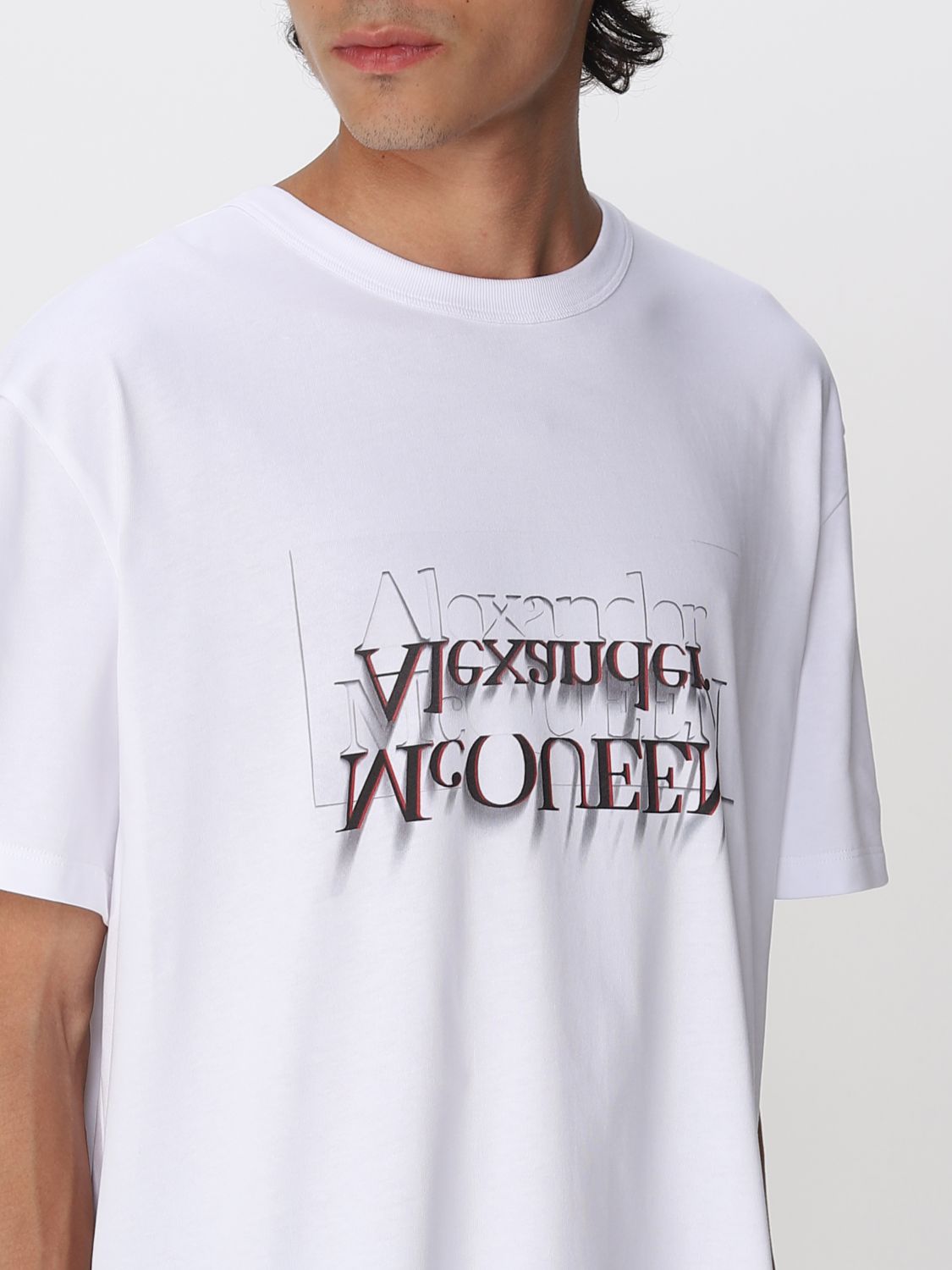 ALEXANDER MCQUEEN: t-shirt for man - White | Alexander Mcqueen t-shirt