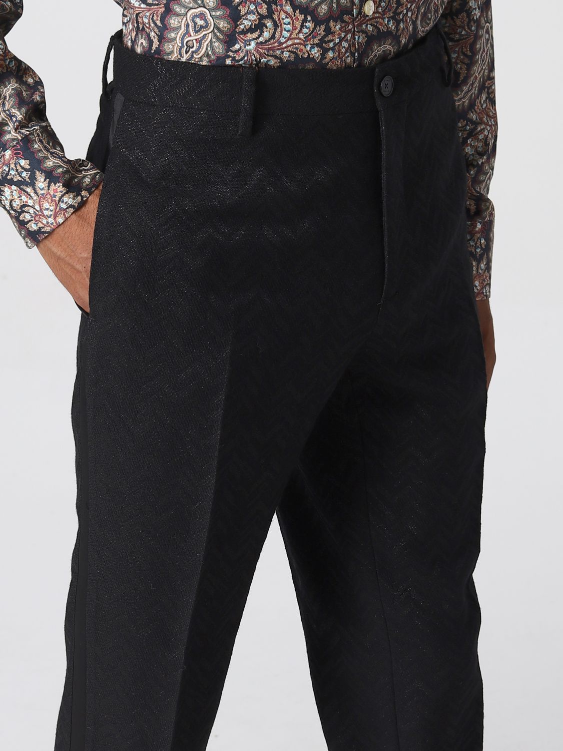ETRO: men's pants - Black | Etro pants 1W7170043 online on GIGLIO.COM