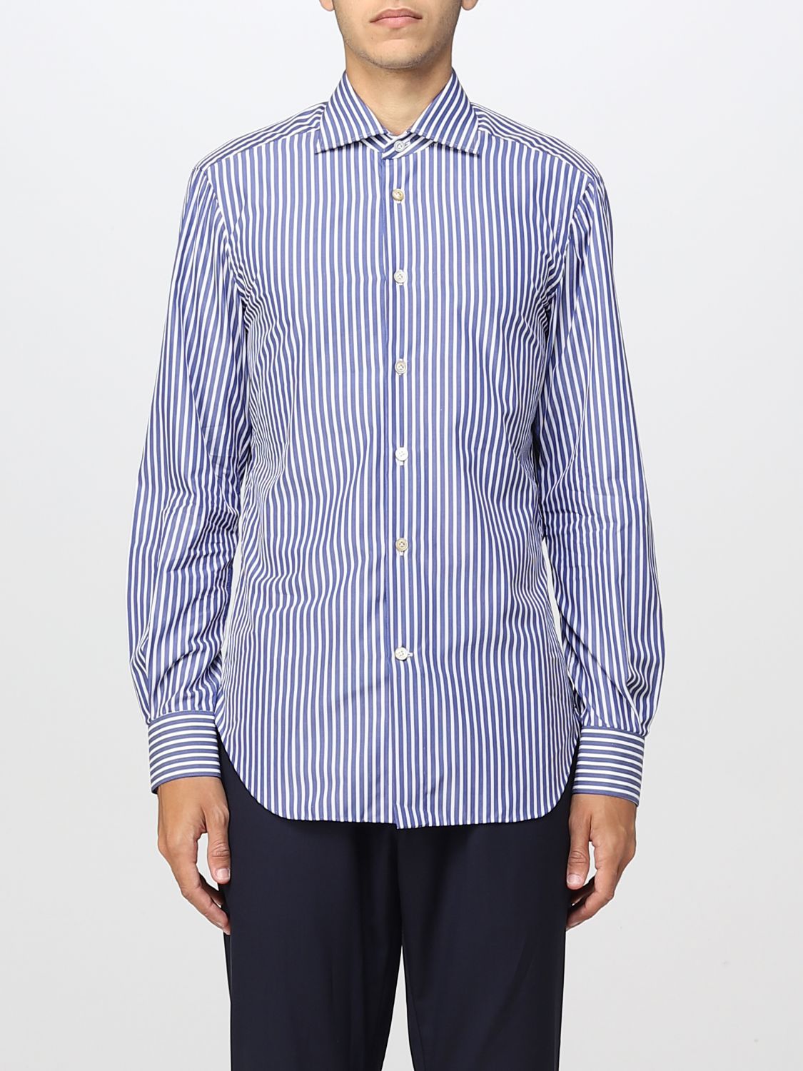 KITON: shirt for man - Blue | Kiton shirt UCCH08290 online on GIGLIO.COM