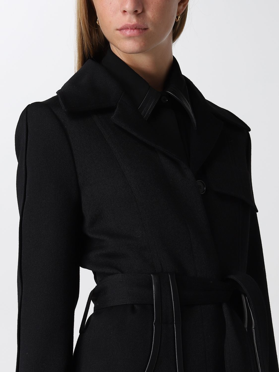 Damen Bekleidung Mäntel Victoria Beckham Synthetik Polyester mantel in Schwarz 