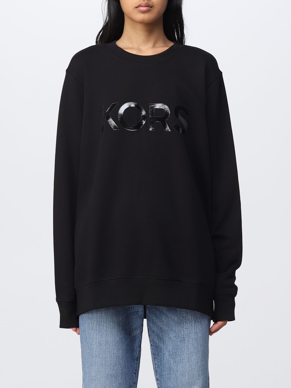 MICHAEL KORS: sweatshirt for woman - Black | Michael Kors sweatshirt  MU250QN4MY online on 