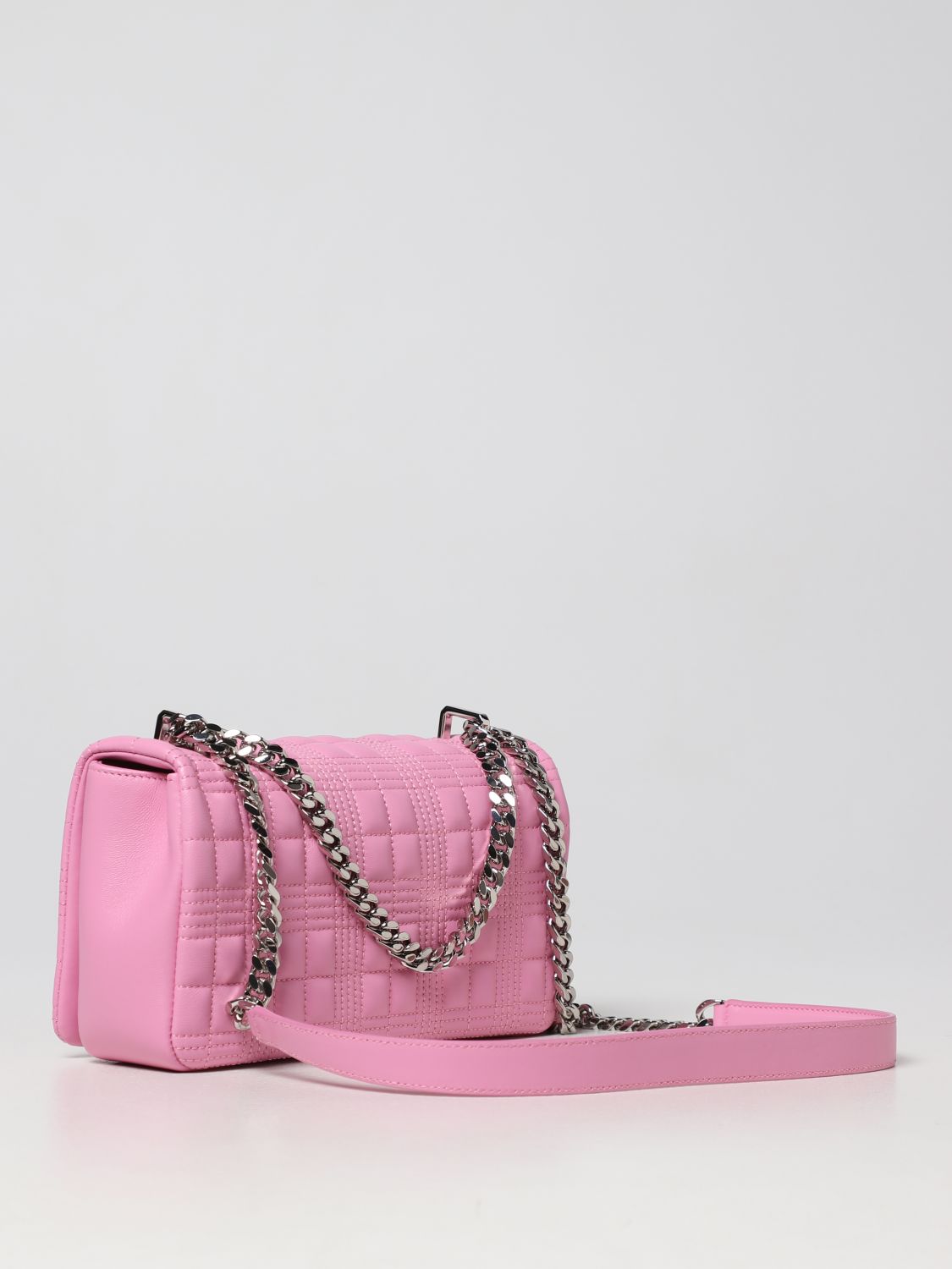 Sold at Auction: BURBERRY 'LOLA' PINK QUILTED LEATHER SHOULDER BAG