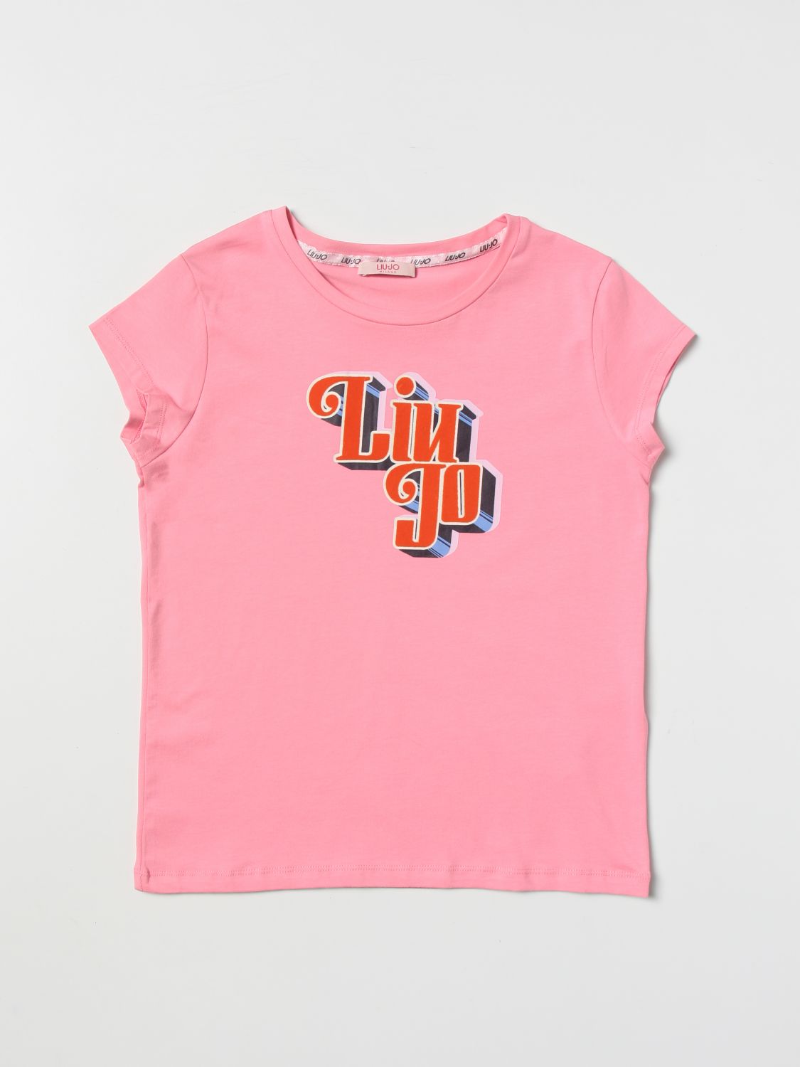 LIU JO: t-shirt for girls - Pink | Liu Jo t-shirt GF2011J0088 online at ...