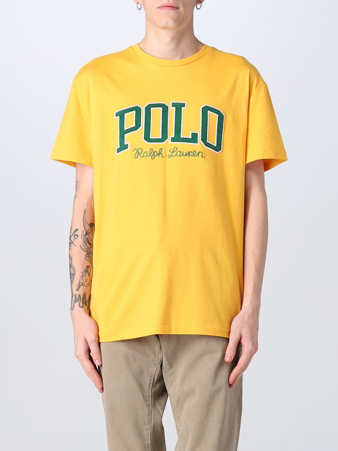 POLO RALPH LAUREN: t-shirt for man - Gold | Polo Ralph Lauren t-shirt  710878616 online on 