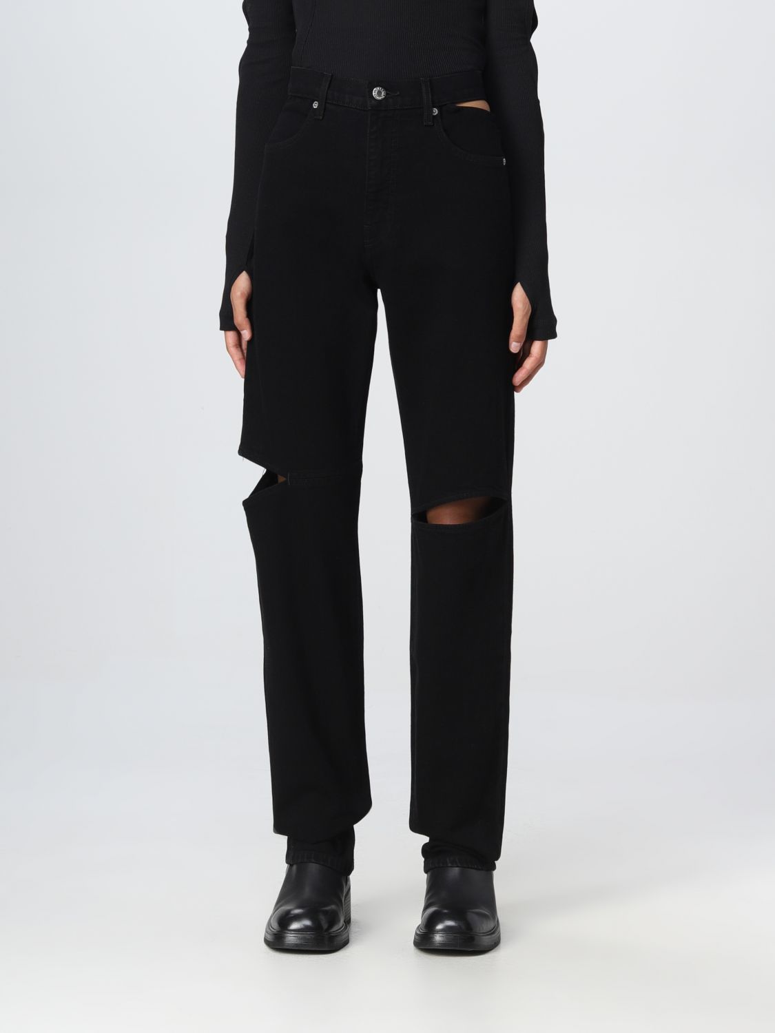 HELMUT LANG: pants for woman - Black | Helmut Lang pants M05DW202 ...