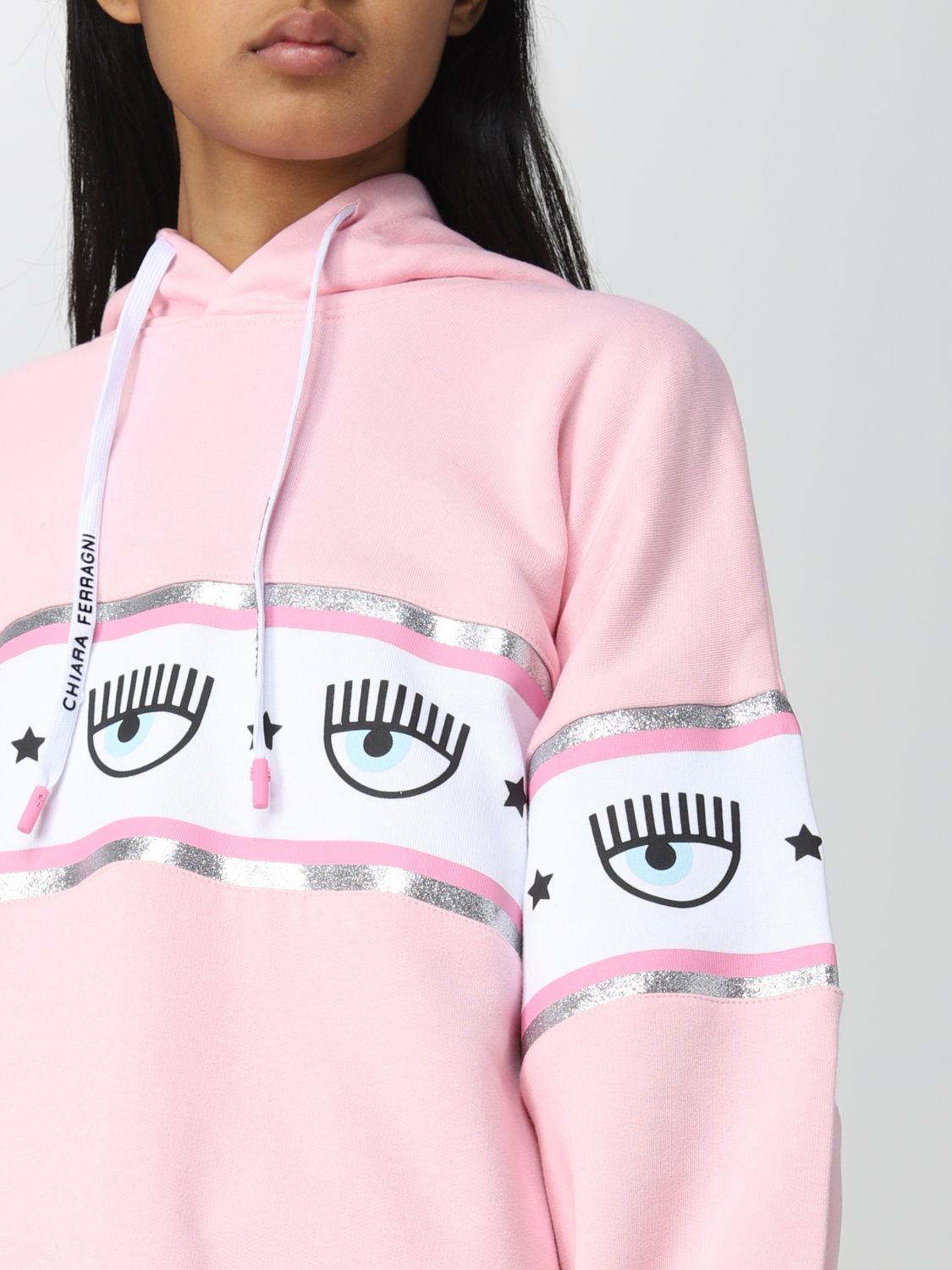 Sweatshirt Chiara Ferragni: Chiara Ferragni sweatshirt for woman pink 3
