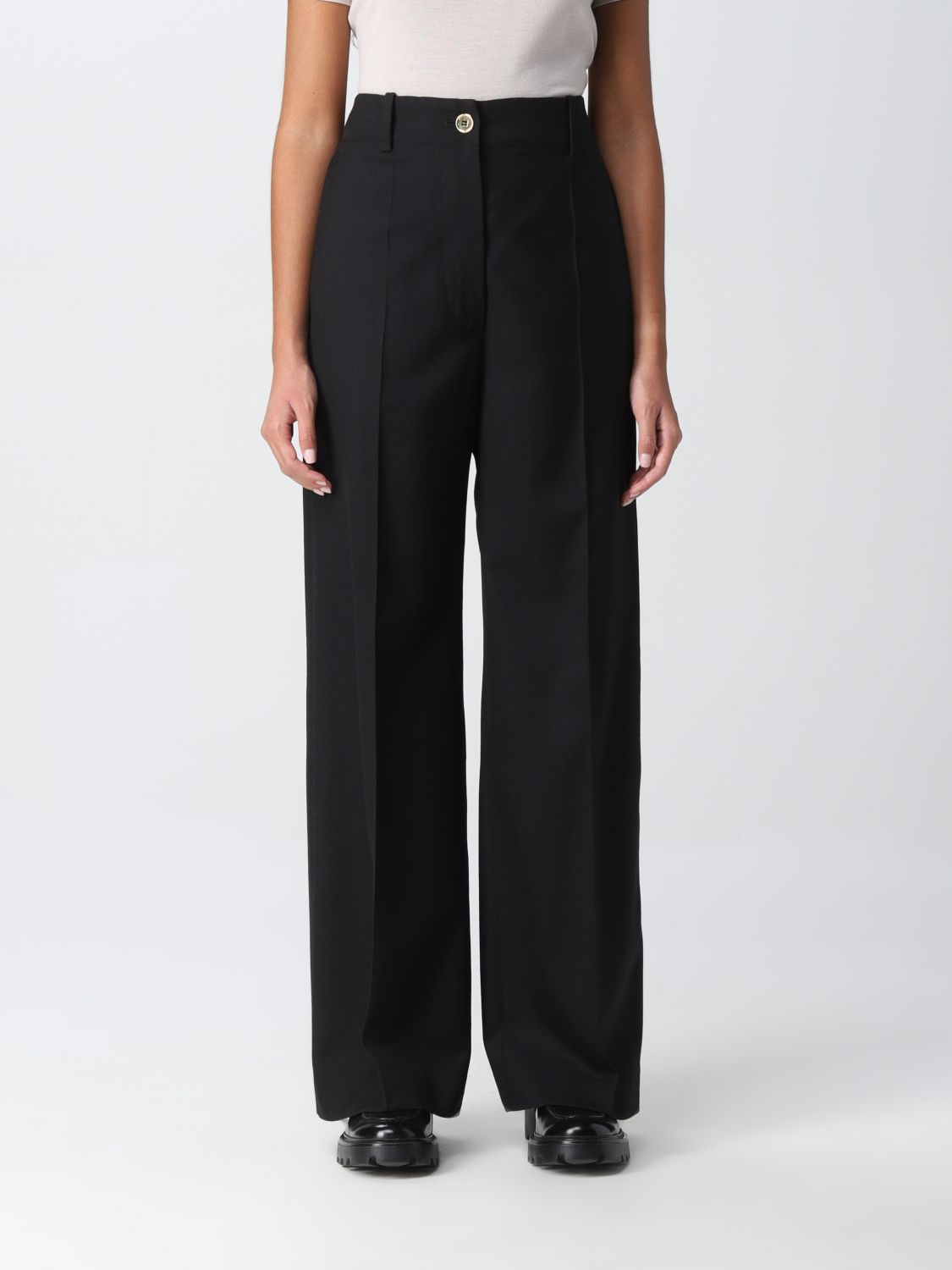 PATOU: pants for woman - Black | Patou pants TR0020005 online on GIGLIO.COM