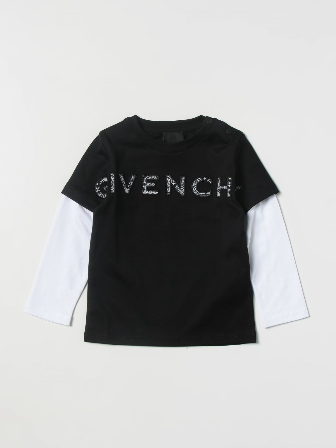 GIVENCHY: t-shirt for baby - Black | Givenchy t-shirt H05231 online on ...