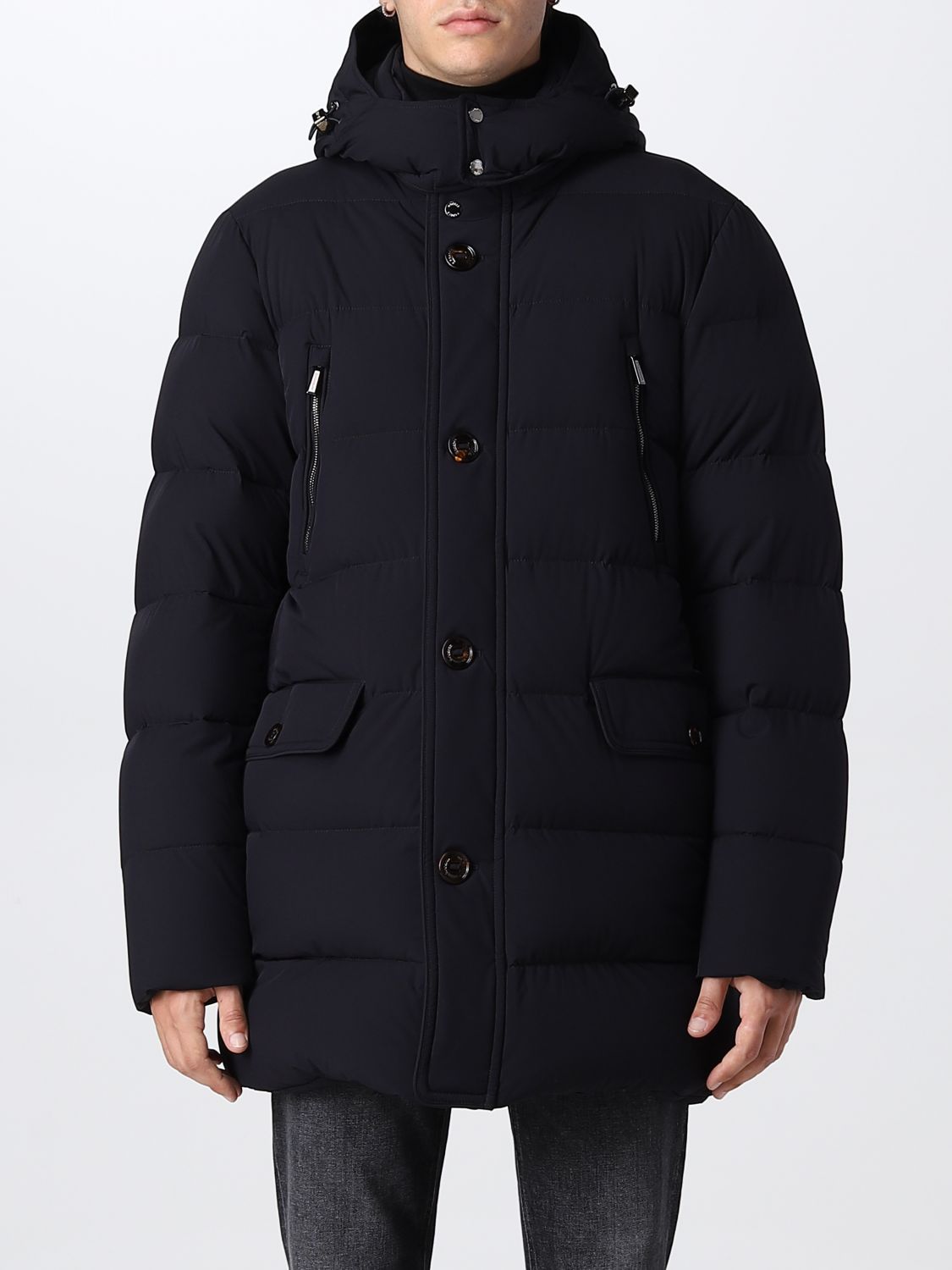 MOORER: jacket for man - Blue | Moorer jacket MOUGI100139TEPA009 online ...