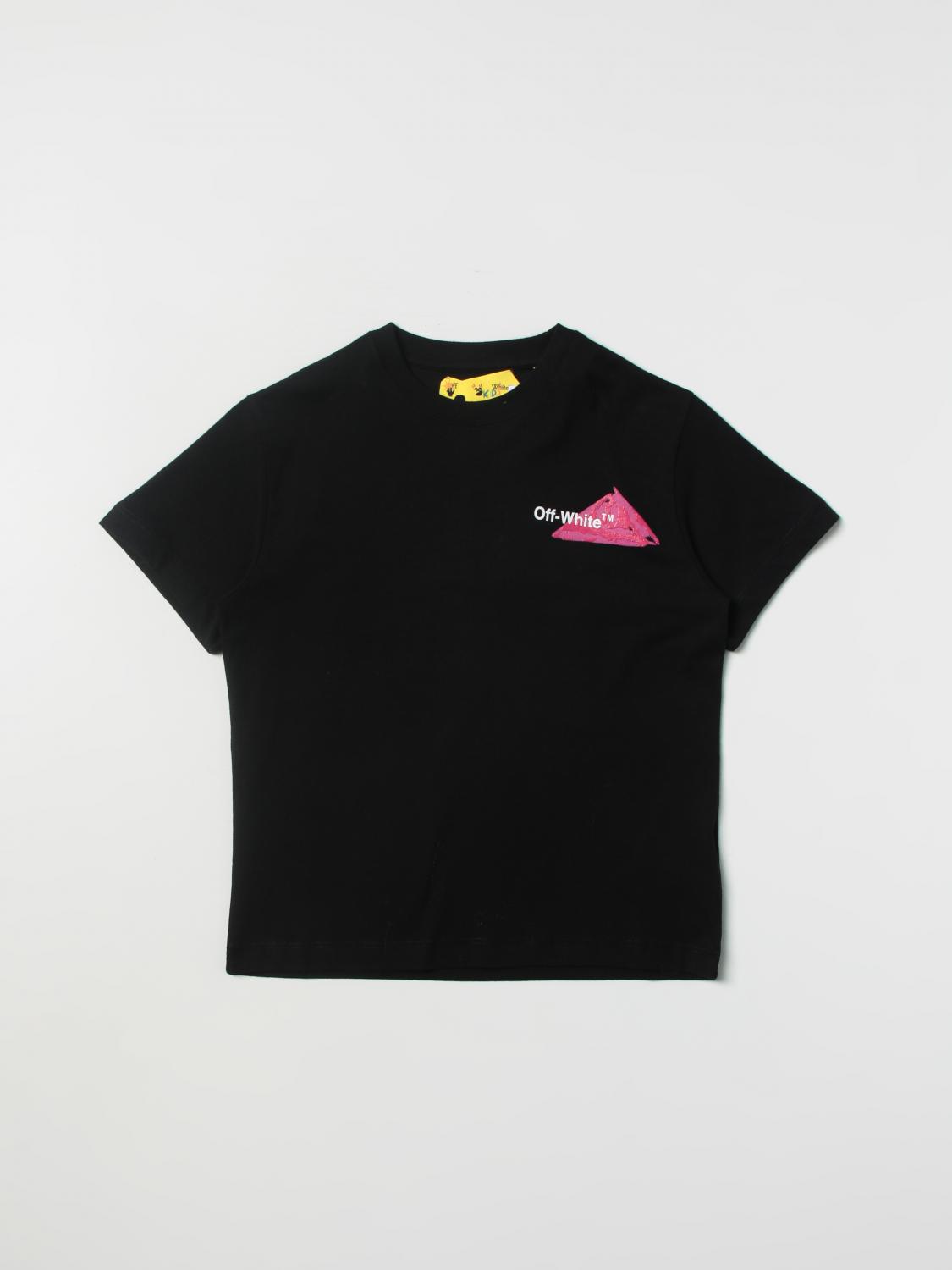 Off-white T-shirt Kids In Black | ModeSens