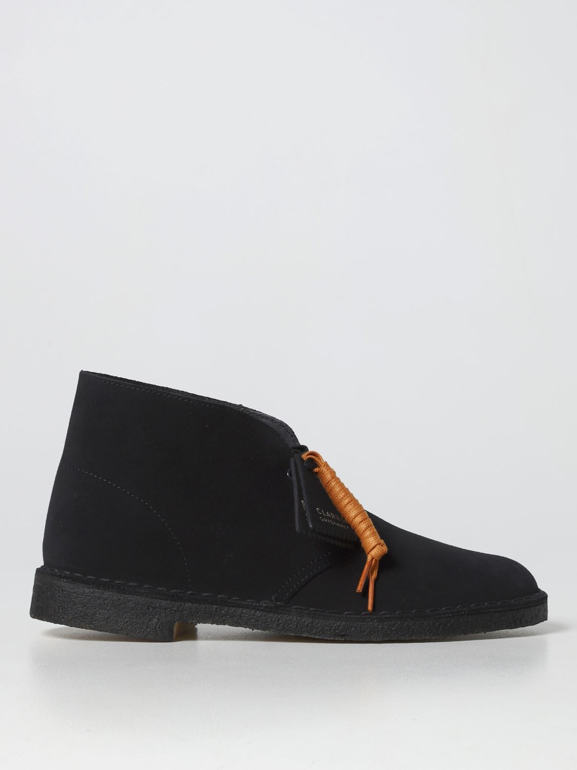 CLARKS: chukka boots for man - Black | Clarks chukka boots 155480 ...