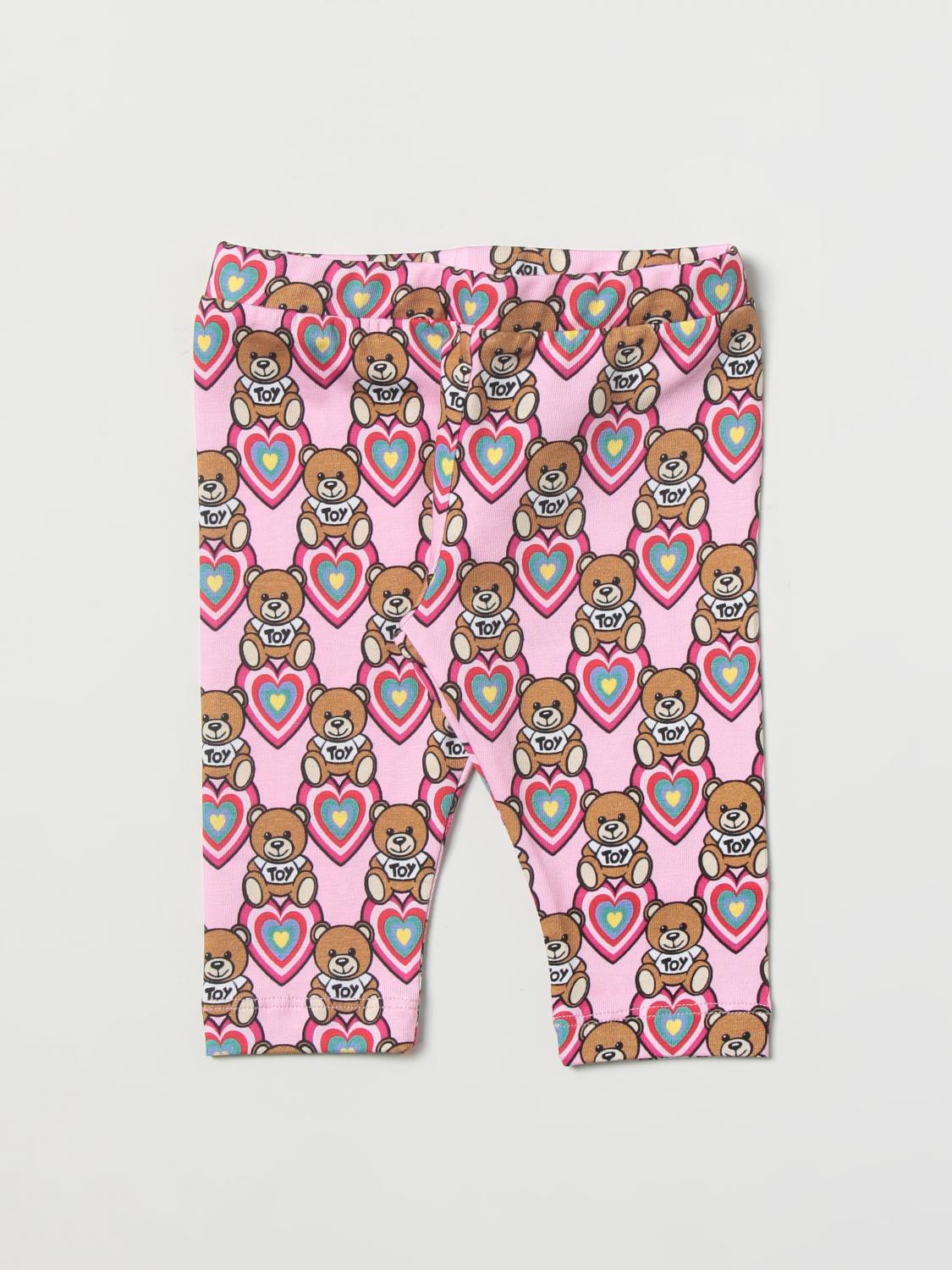 MOSCHINO BABY pants for baby Pink Moschino Baby pants MDP02TLBBA7