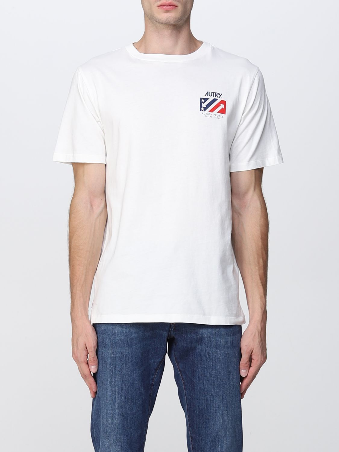 AUTRY: t-shirt for man - White | Autry t-shirt TSIM1521 online on ...