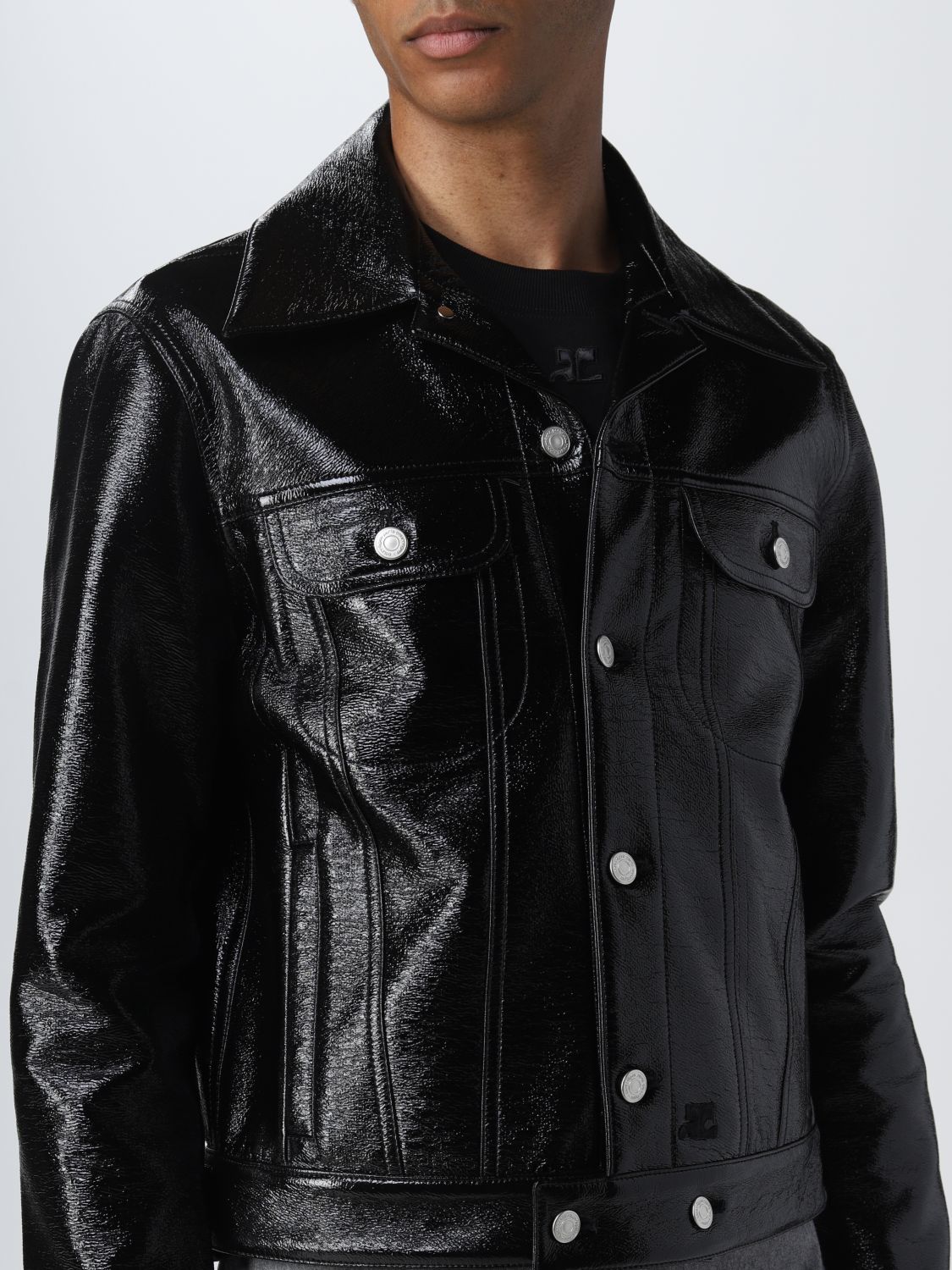 COURRÈGES: jacket for man - Black | Courrèges jacket 322CBL063VY0003 ...