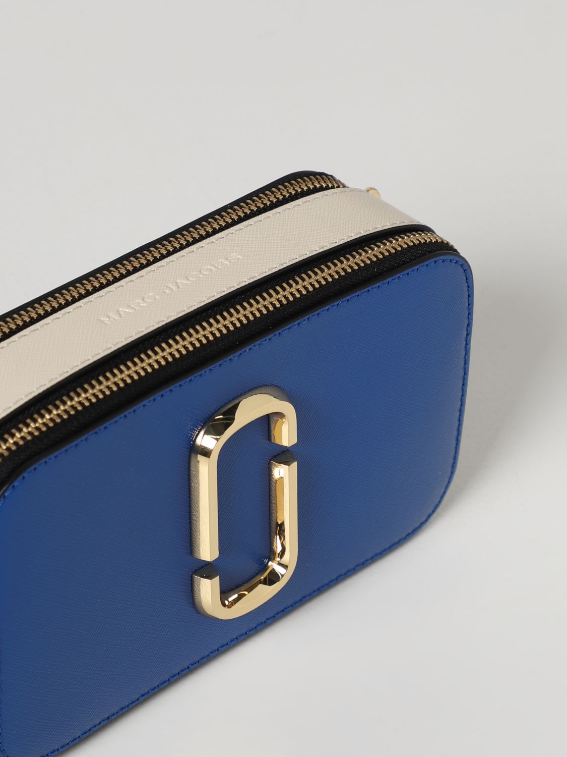 MARC JACOBS: The Americana Snapshot leather bag - Blue  Marc Jacobs mini  bag H175L03FA22 online at