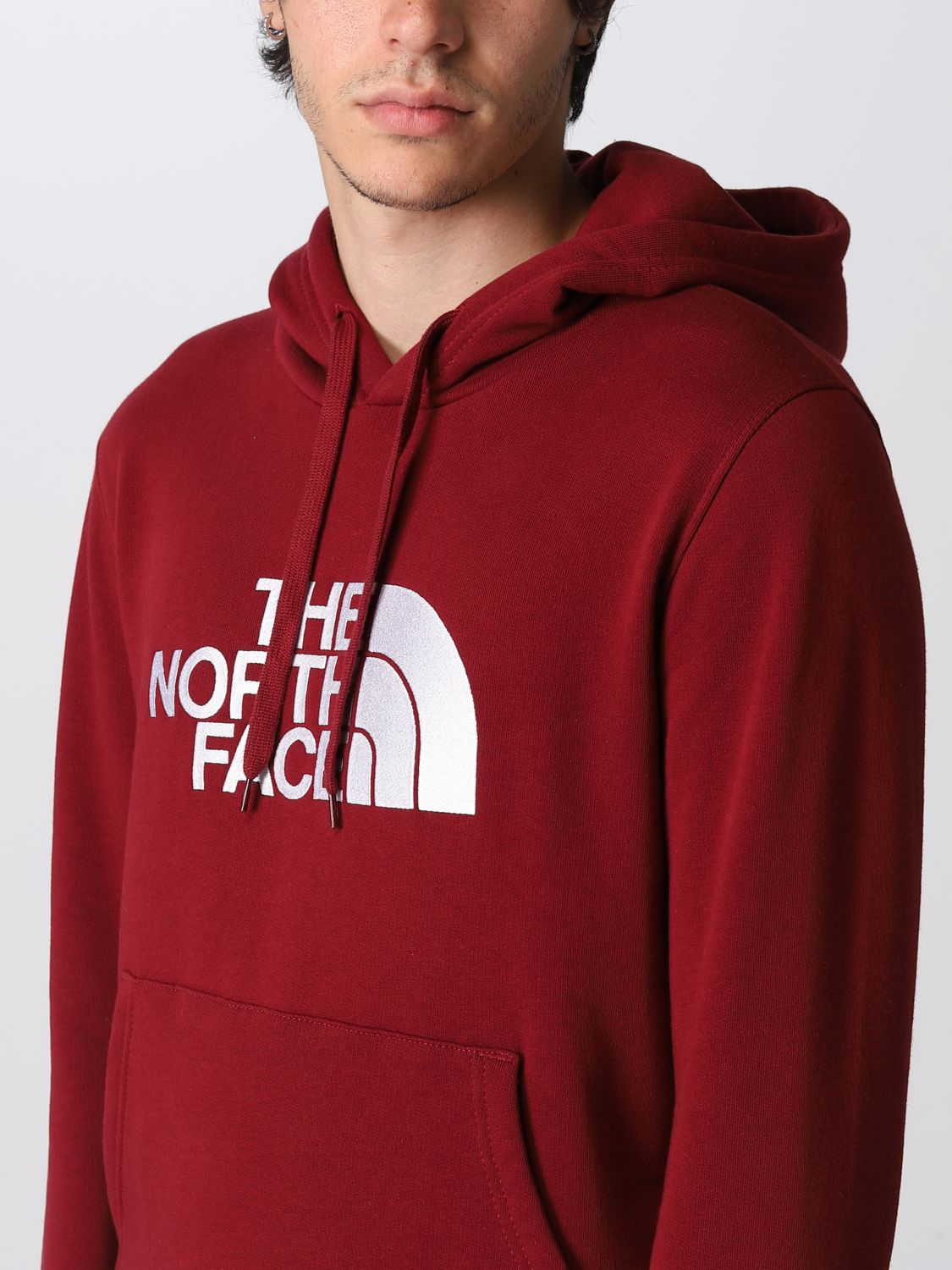 Felpa The North Face: Felpa The North Face con logo bordeaux 3