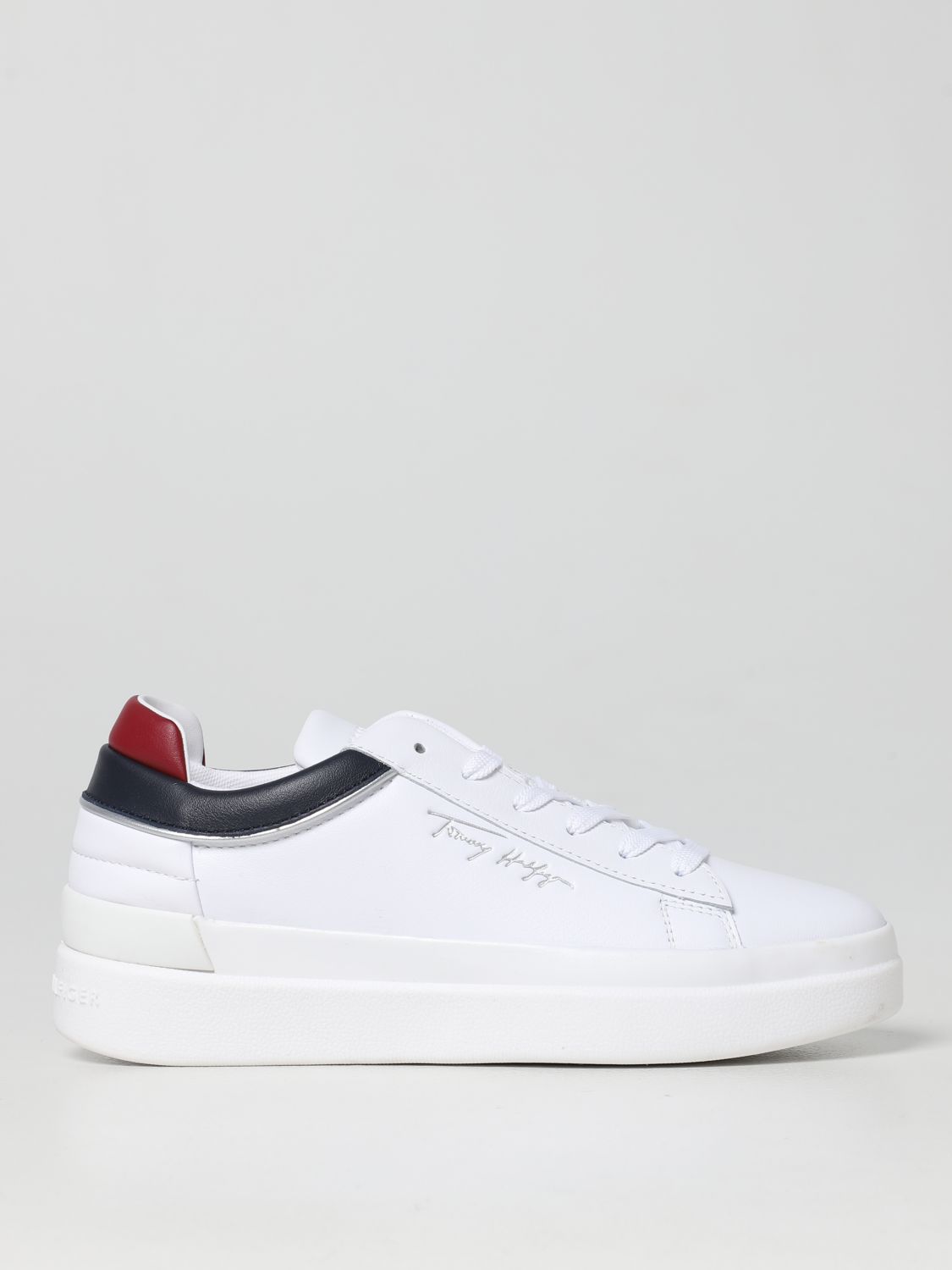 Striped deep Peace of mind TOMMY HILFIGER: TH Feminine leather sneakers - White | Tommy Hilfiger  sneakers FW0FW06511 online on GIGLIO.COM