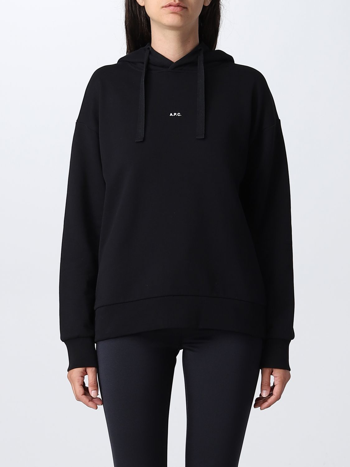 A.P.C.: sweatshirt for woman - Black | A.p.c. sweatshirt COEIPF27624 ...