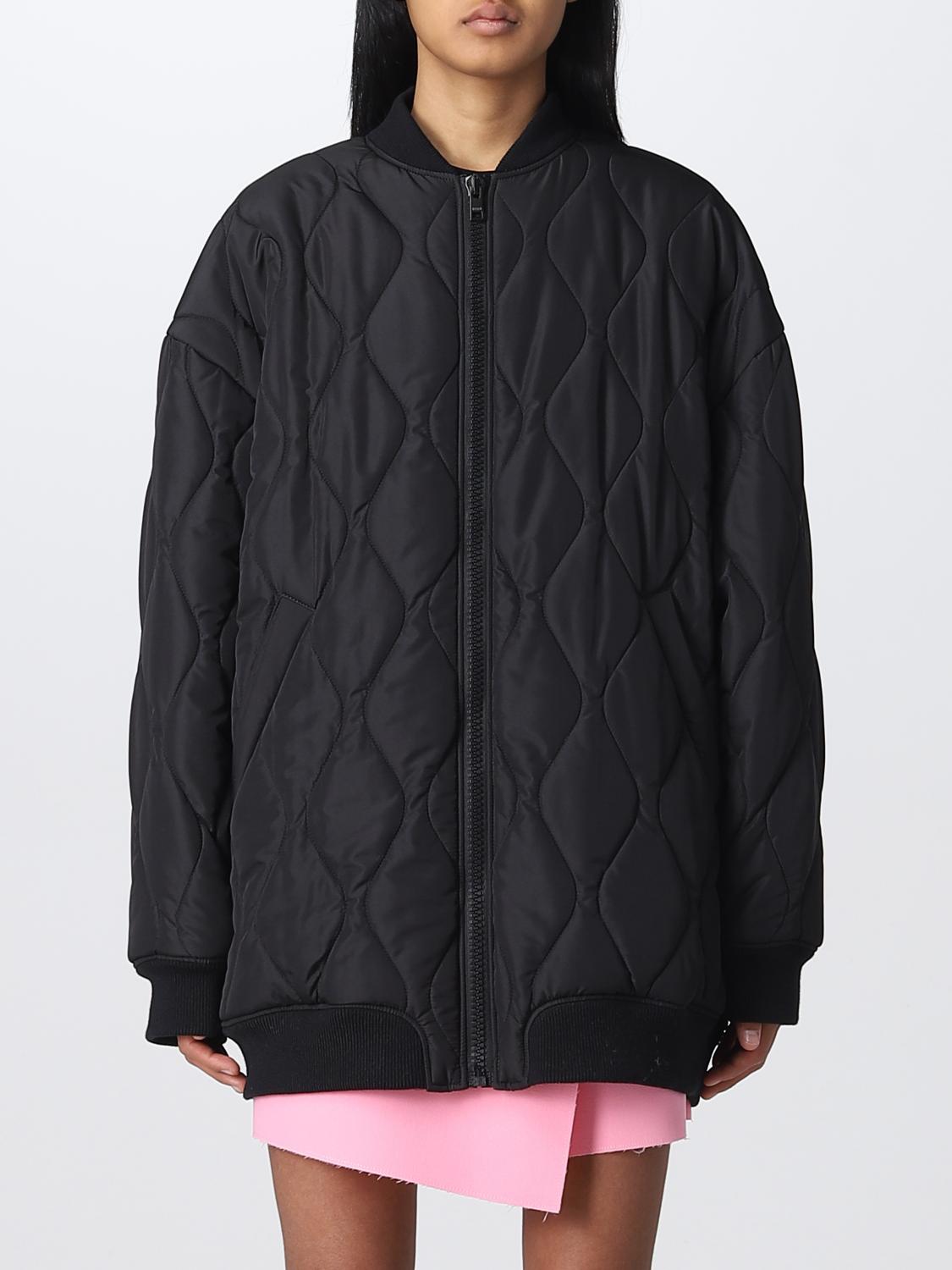 Msgm Womens Black Other Materials Jacket In Black