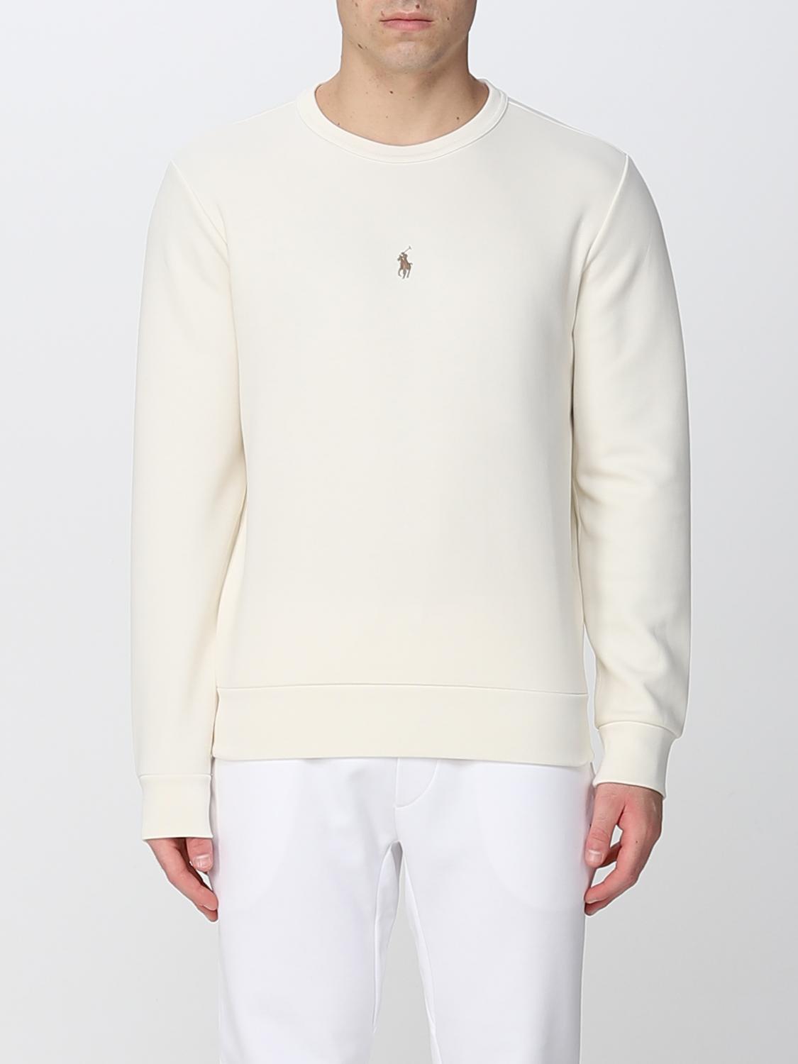 cream polo sweatshirt