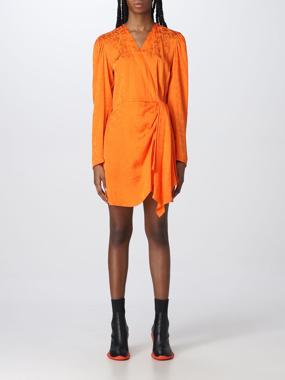 Shop Msgm Dress  Woman Color Orange