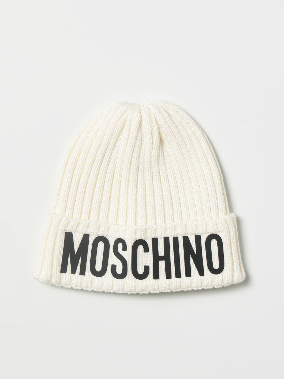 MOSCHINO KID: hat for kids - White | Moschino Kid hat HUX01ULHE18 ...