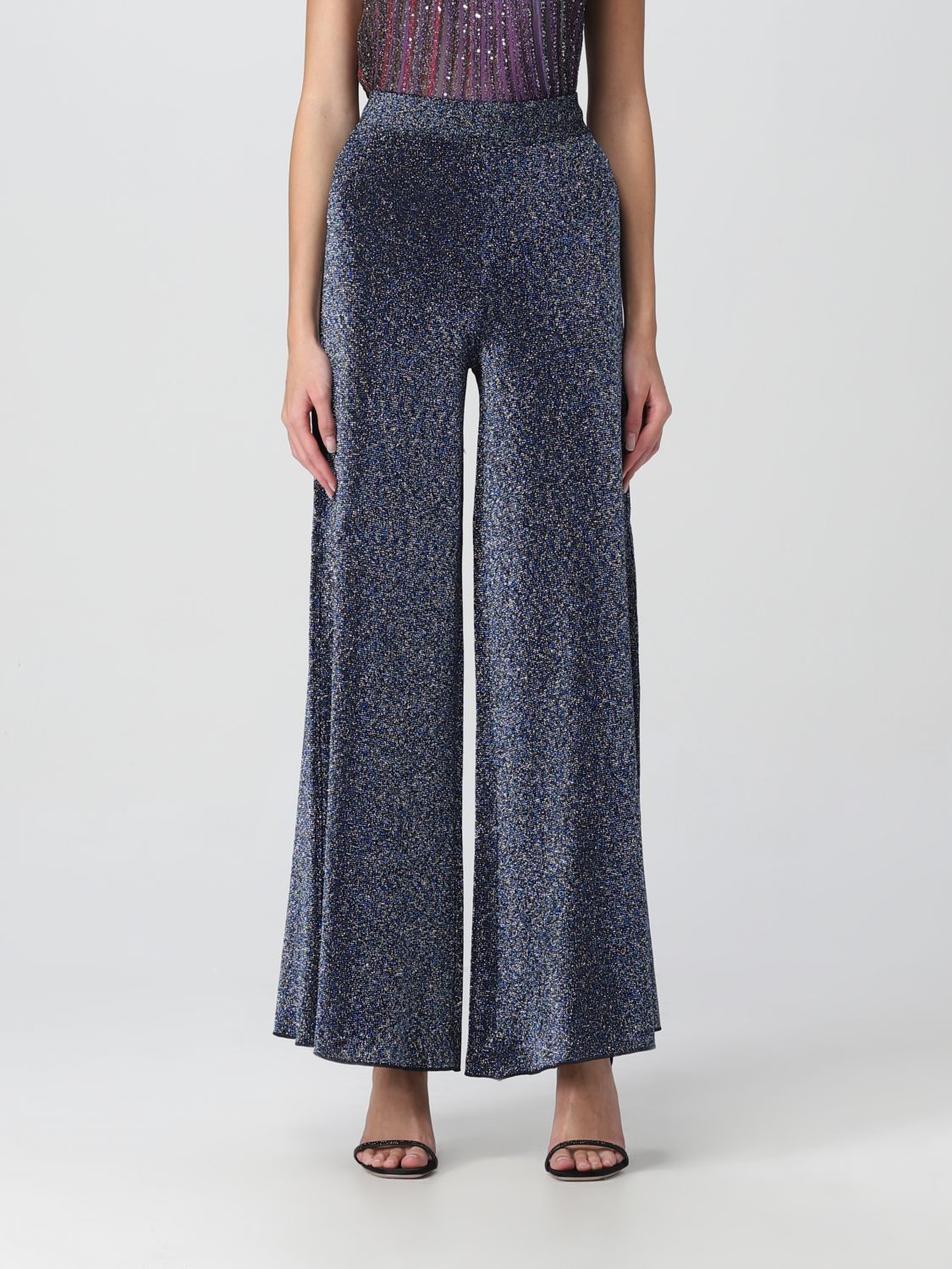 MISSONI: pants for woman - Blue | Missoni pants DS22WI03BK018B online ...