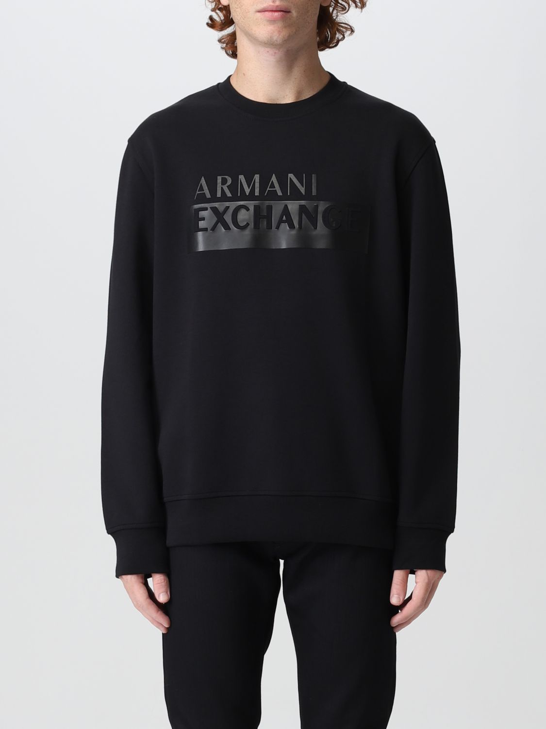 Armani Exchange Outlet: sweatshirt for man - Black | Armani Exchange ...