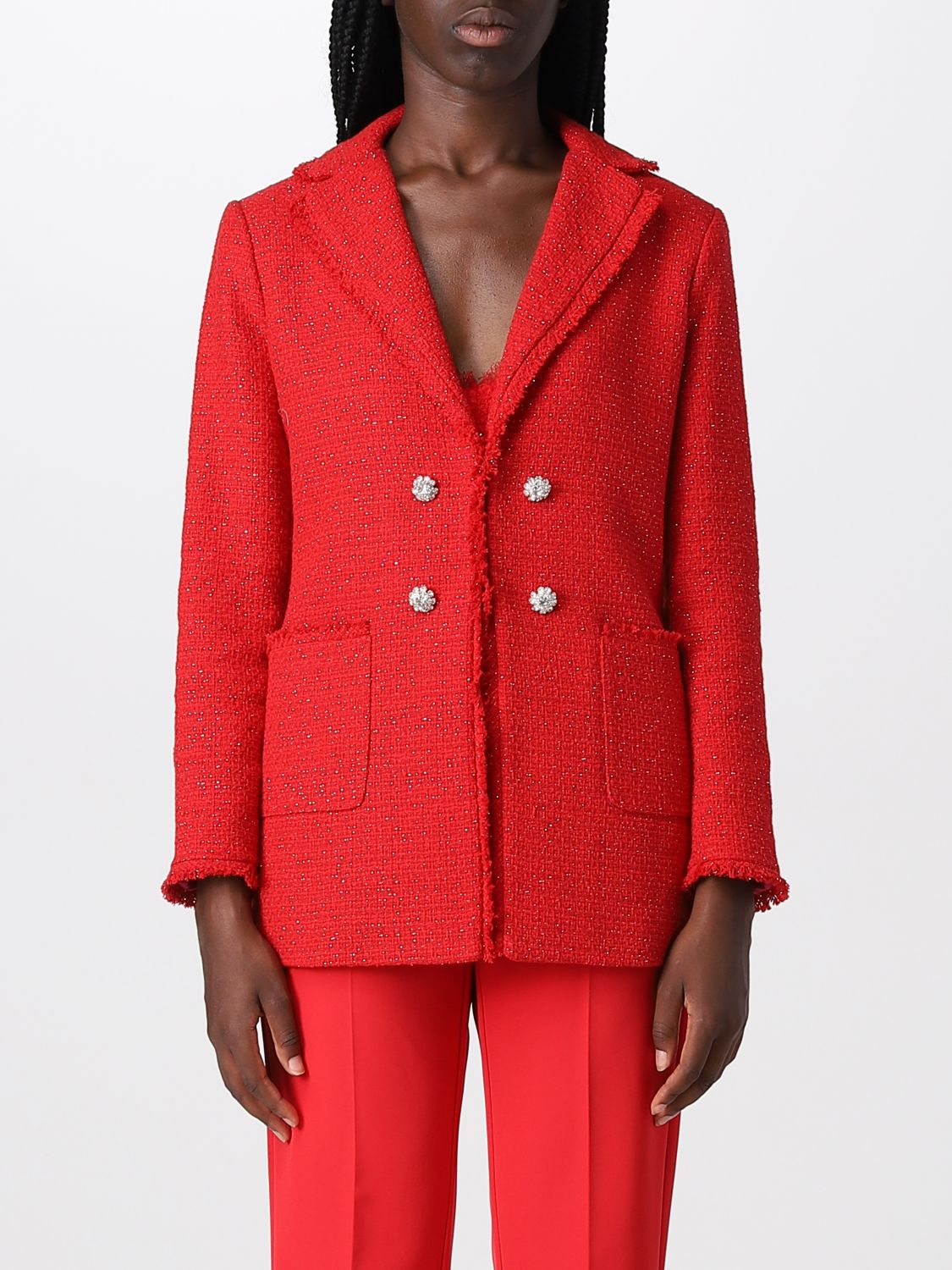 blazers et vestes de tailleur Femme Vêtements Vestes Vestes sport Veste Synthétique Liu Jo en coloris Rouge 