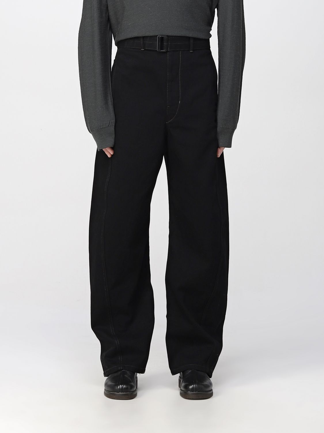 LEMAIRE: pants for man - Black | Lemaire pants PA326LD085 online at ...