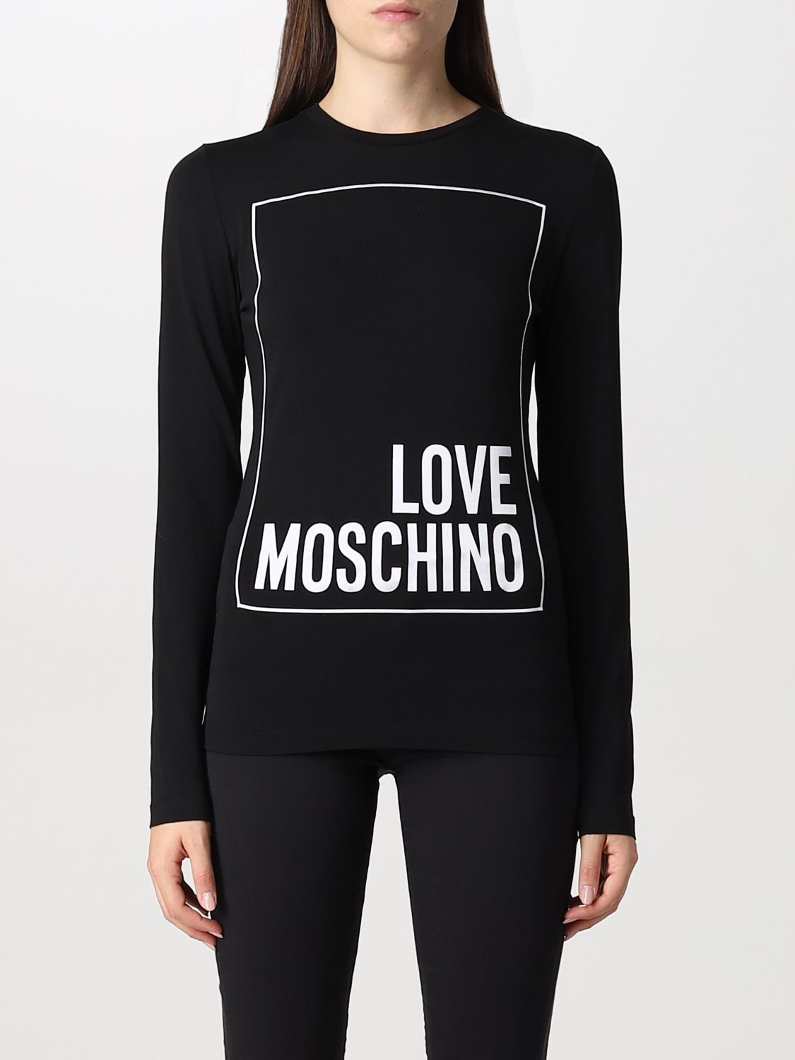 LOVE MOSCHINO: sweater for woman - Black 1 | Love Moschino sweater ...