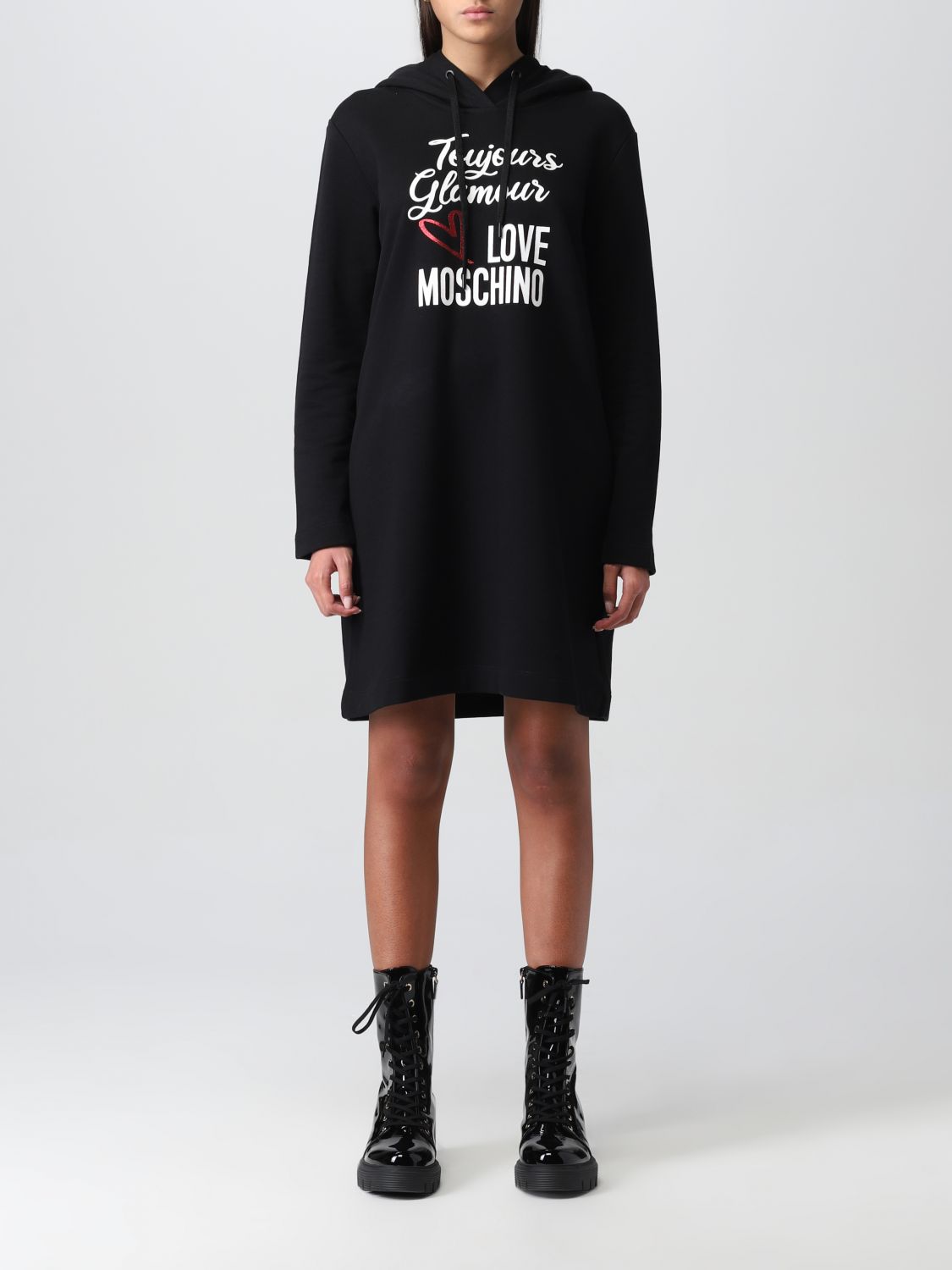 LOVE MOSCHINO: dress for woman - Black | Love Moschino dress ...