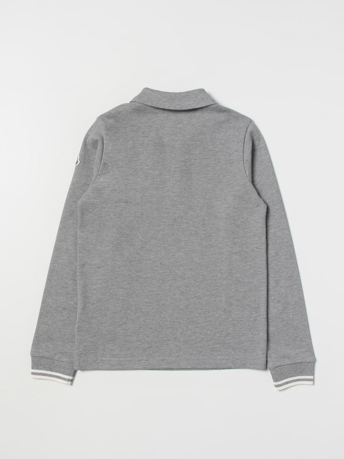 Polo Moncler: Polo basic Moncler con logo grigio 2