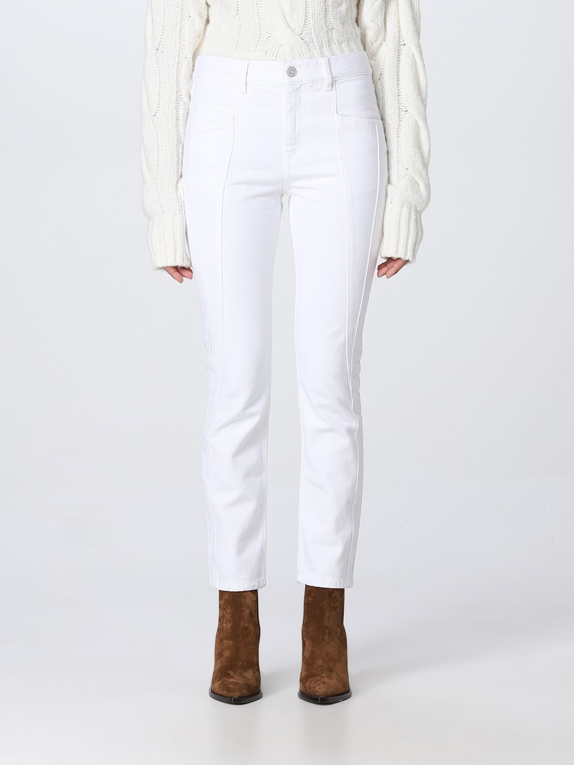 forbruge kravle privatliv Isabel Marant Outlet: jeans for woman - White | Isabel Marant jeans  PA224322H020I online on GIGLIO.COM