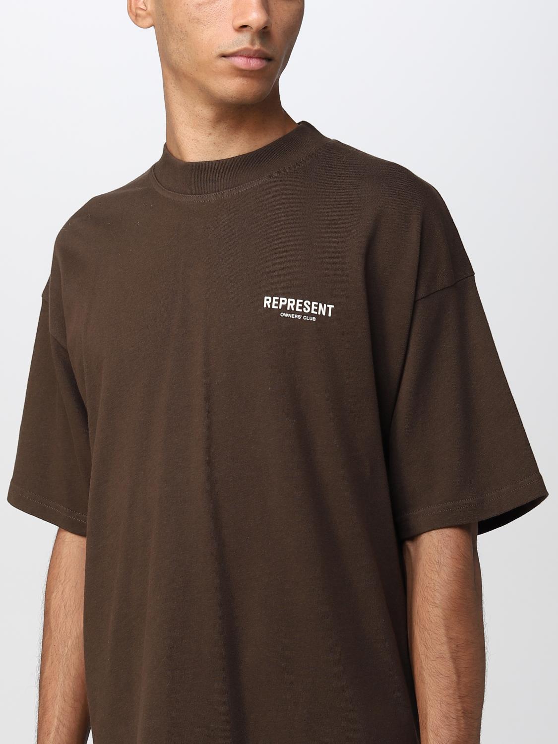 REPRESENT: t-shirt for man - Brown | Represent t-shirt M05149 online on ...