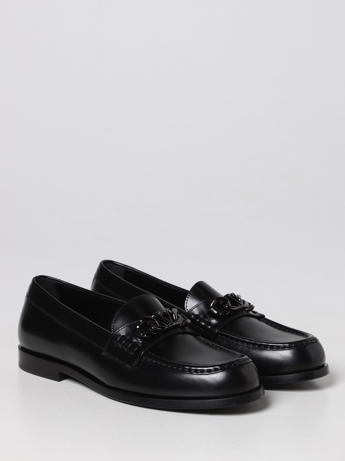 Loafers Valentino Garavani: Valentino Garavani VLogo shiny leather loafers black 2